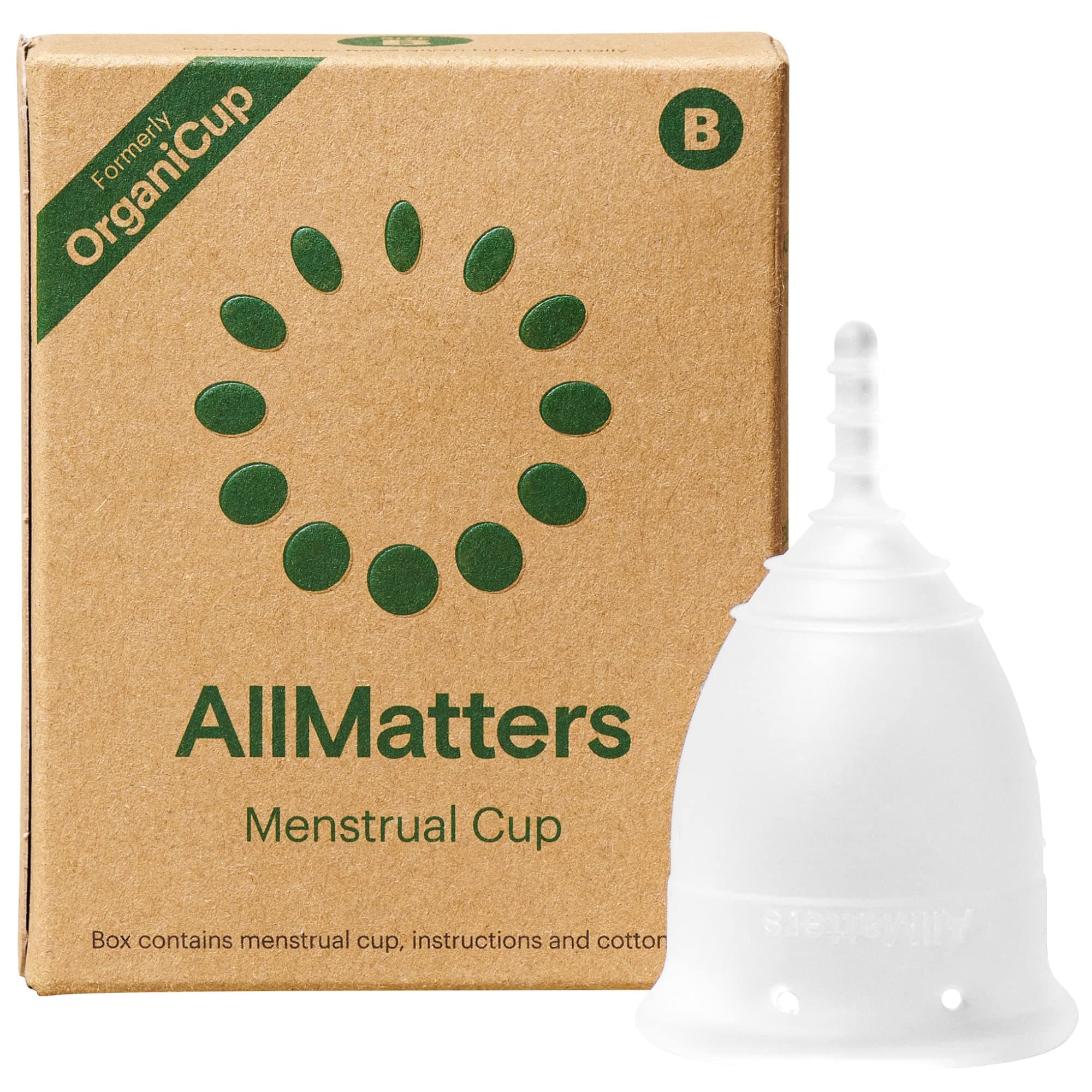 Menstrual Cup (formerly OrganiCup) - Size B - For Those Who Have l Deviation - Soft and Comfortable Medical Silicone