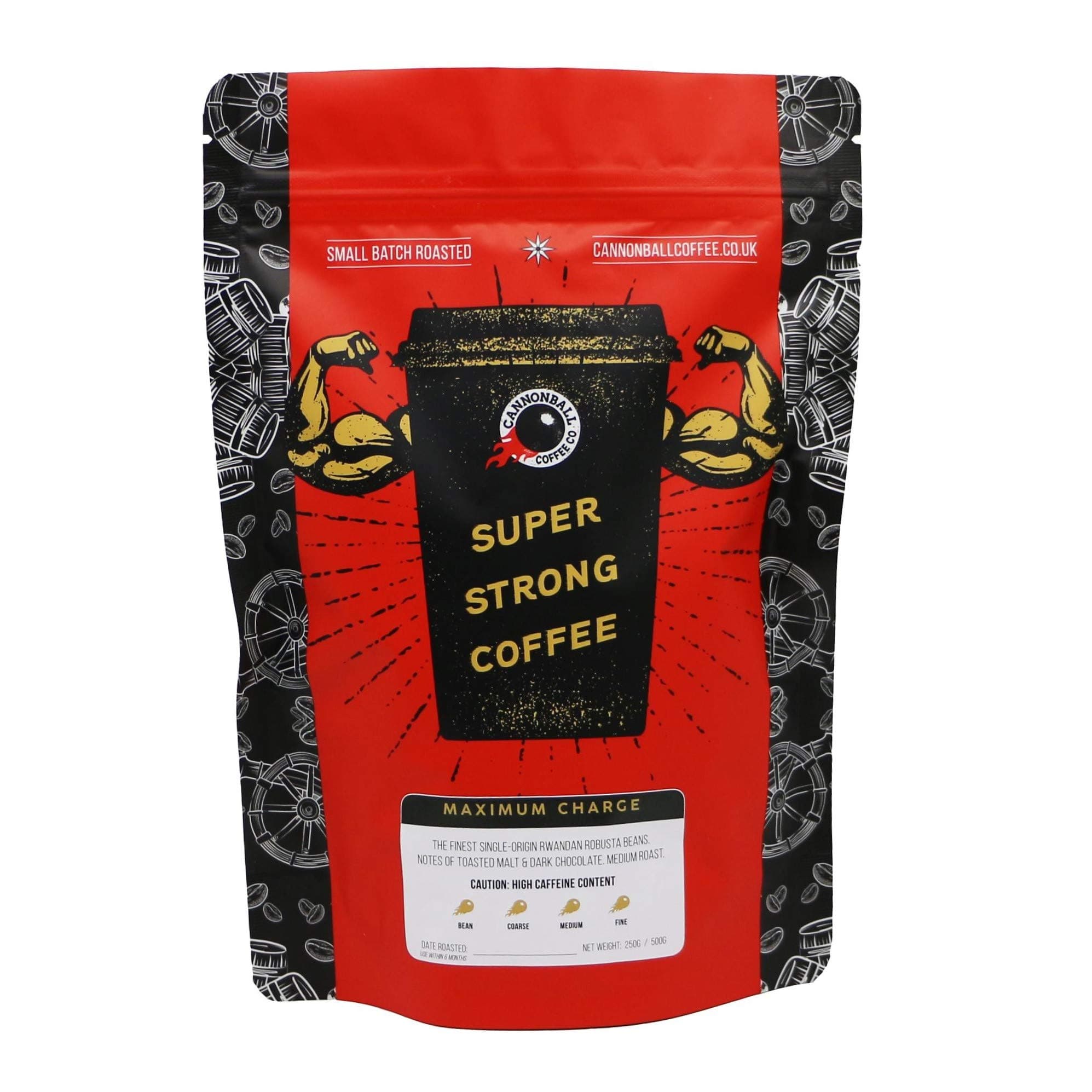 Maximum Charge Strong Coffee | Imported from the UK | 1101mg Caffeine | | Whole Bean | 1lb
