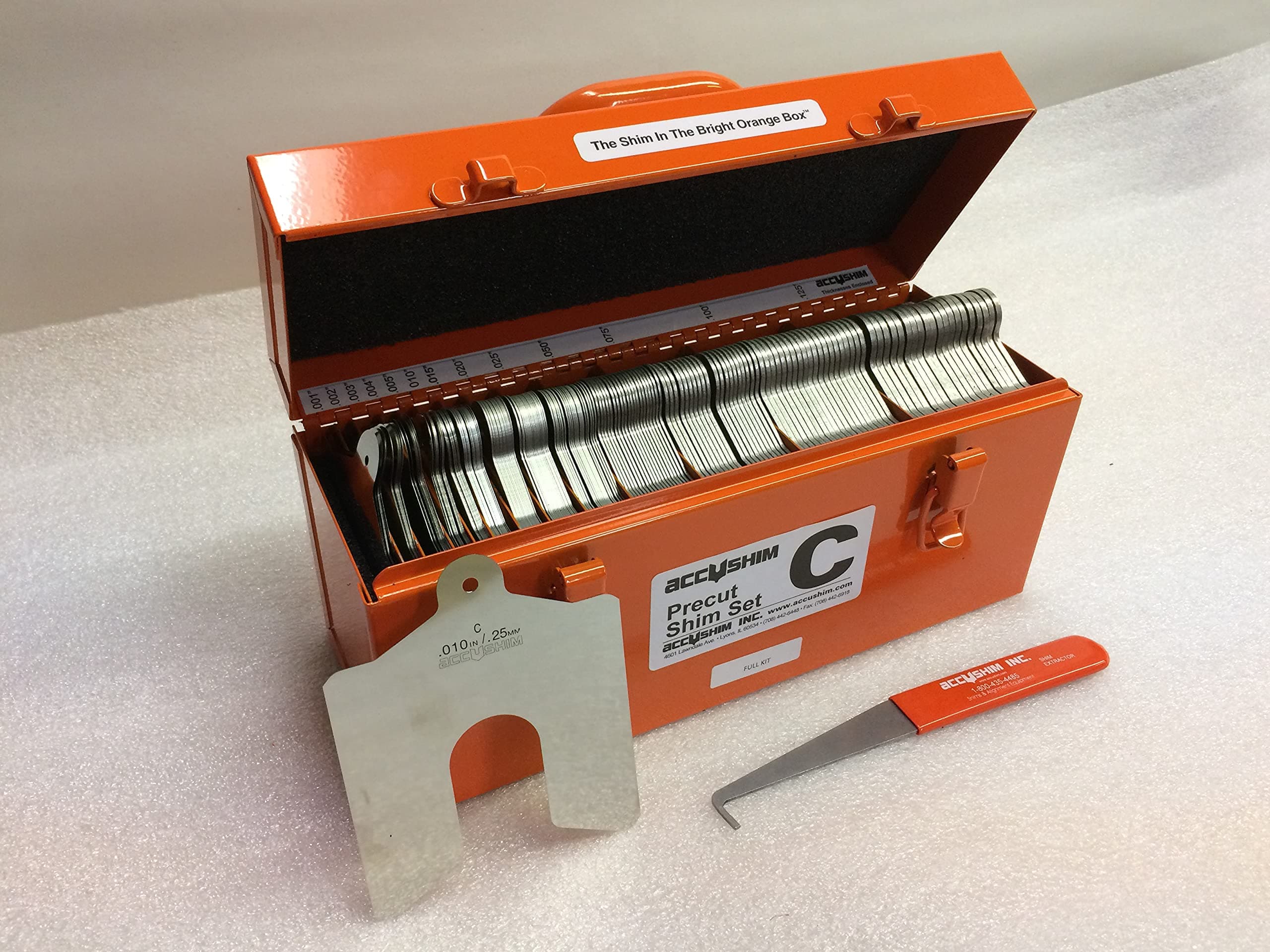 Stainless Steel Slotted Shim Kit, Size C, 4" x 4" Standard Kit (260 shims)