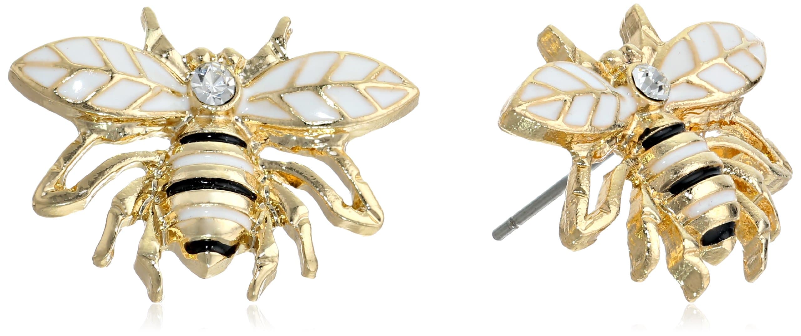 Amazon Collection Enamel Bee Simple Stud Earrings