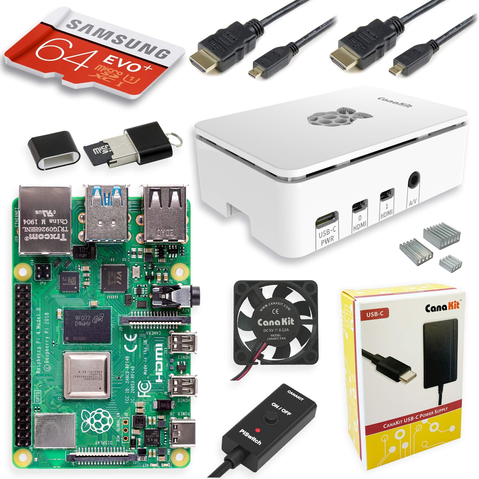 CanaKit Raspberry Pi 4 4GB Starter MAX Kit - 64GB Edition
