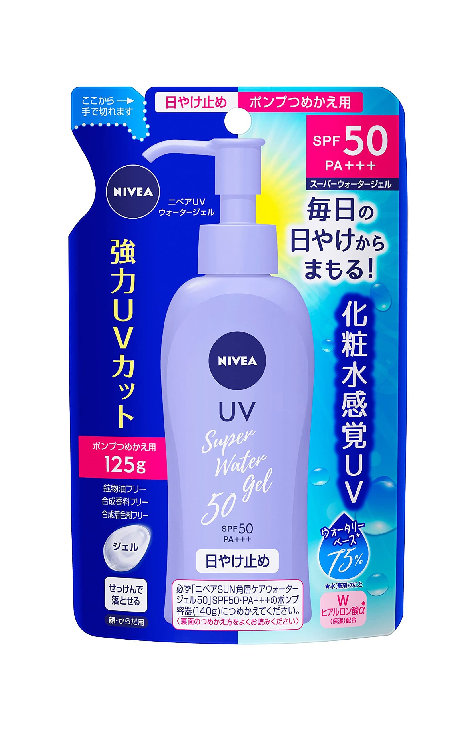 NIVEA Sun Protect Super Water Gel Spf50 / Pa +++ [Refill] (125G)