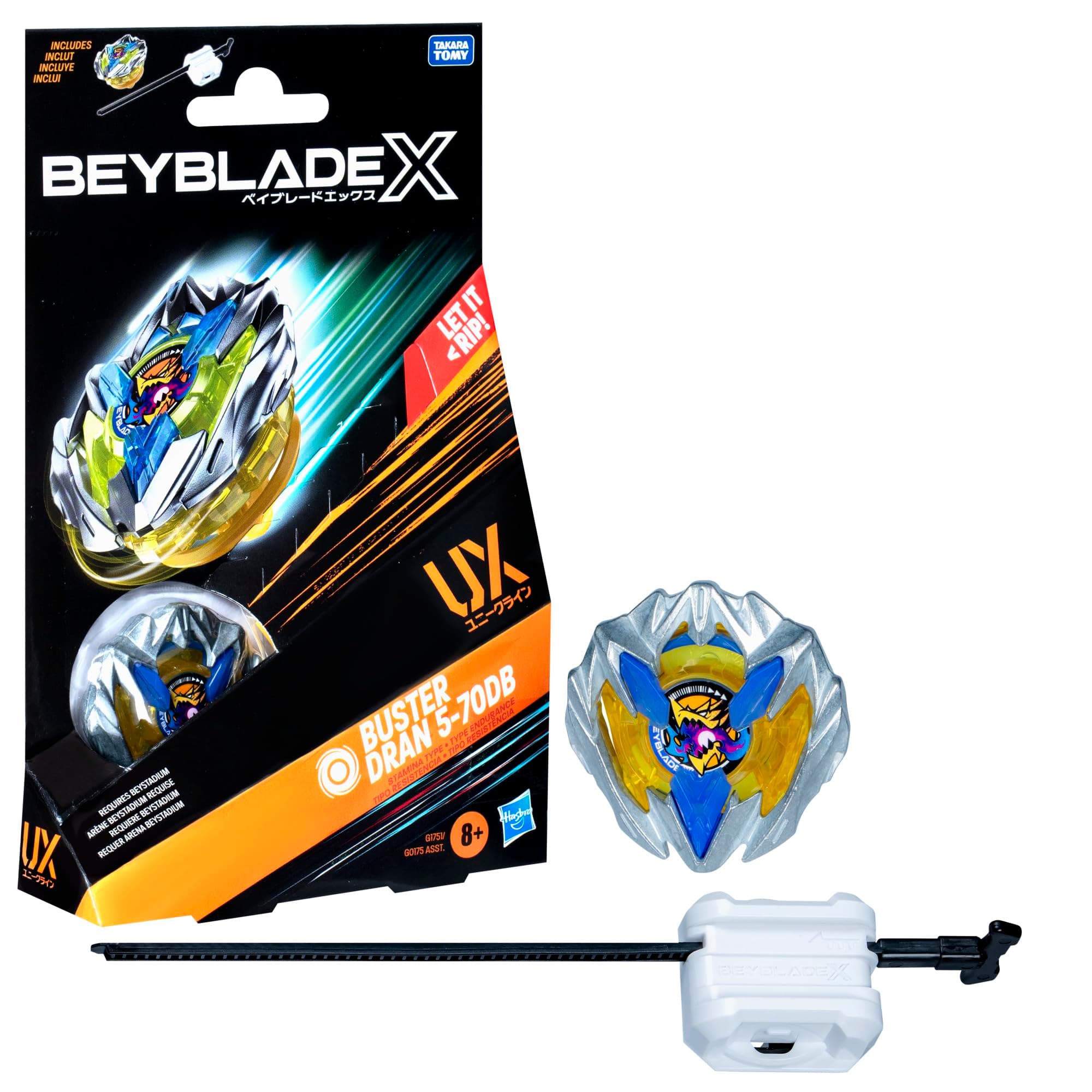 Hasbro Beyblade X Buster Dran 5-70dB UX Starter Pack Spinning Top and Starter