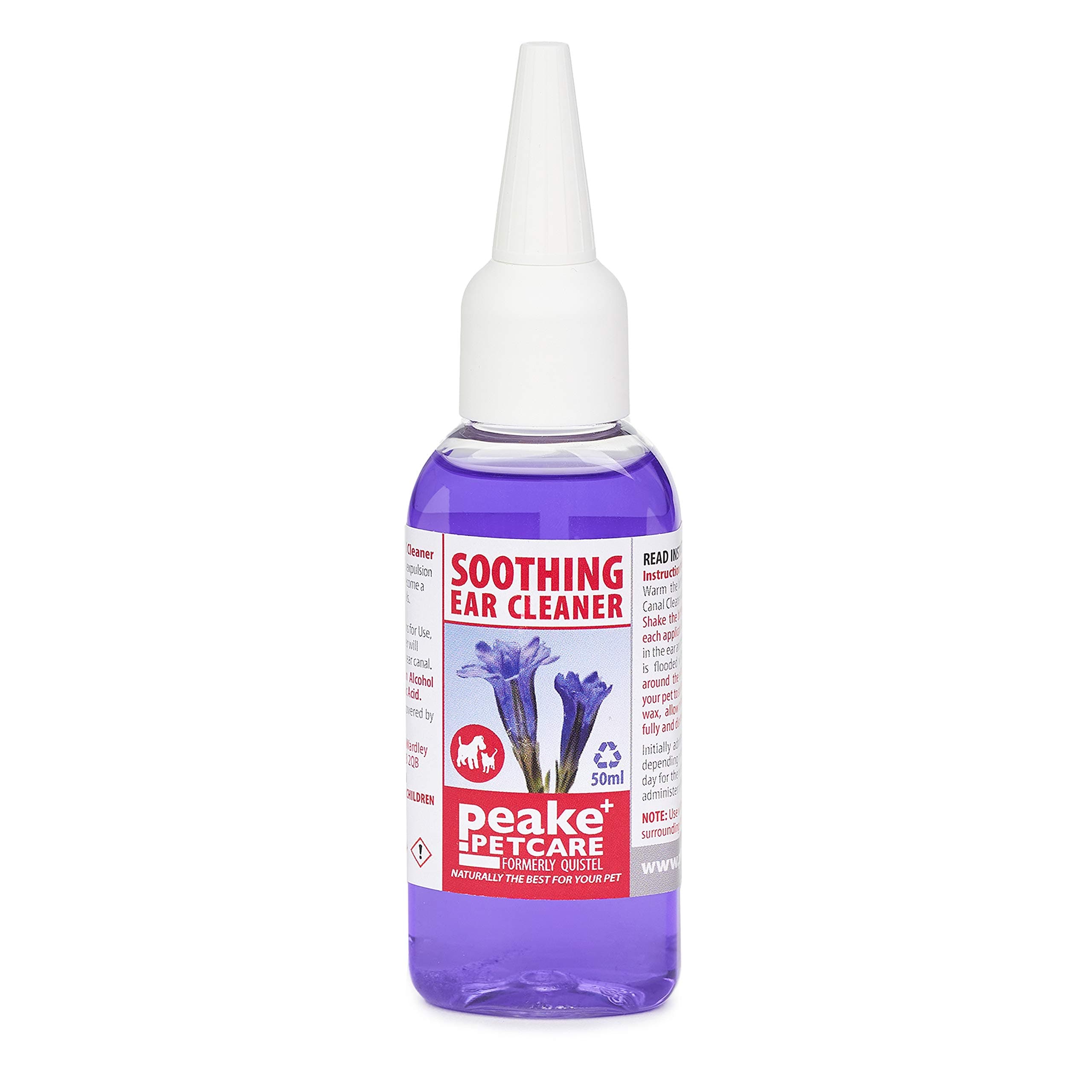 Dog Ear Cleaner Solution - Soothing Canaural Ear Drops - Dog Ear Drops for Infection Wax Dirt Yeast and Mites - 50ml