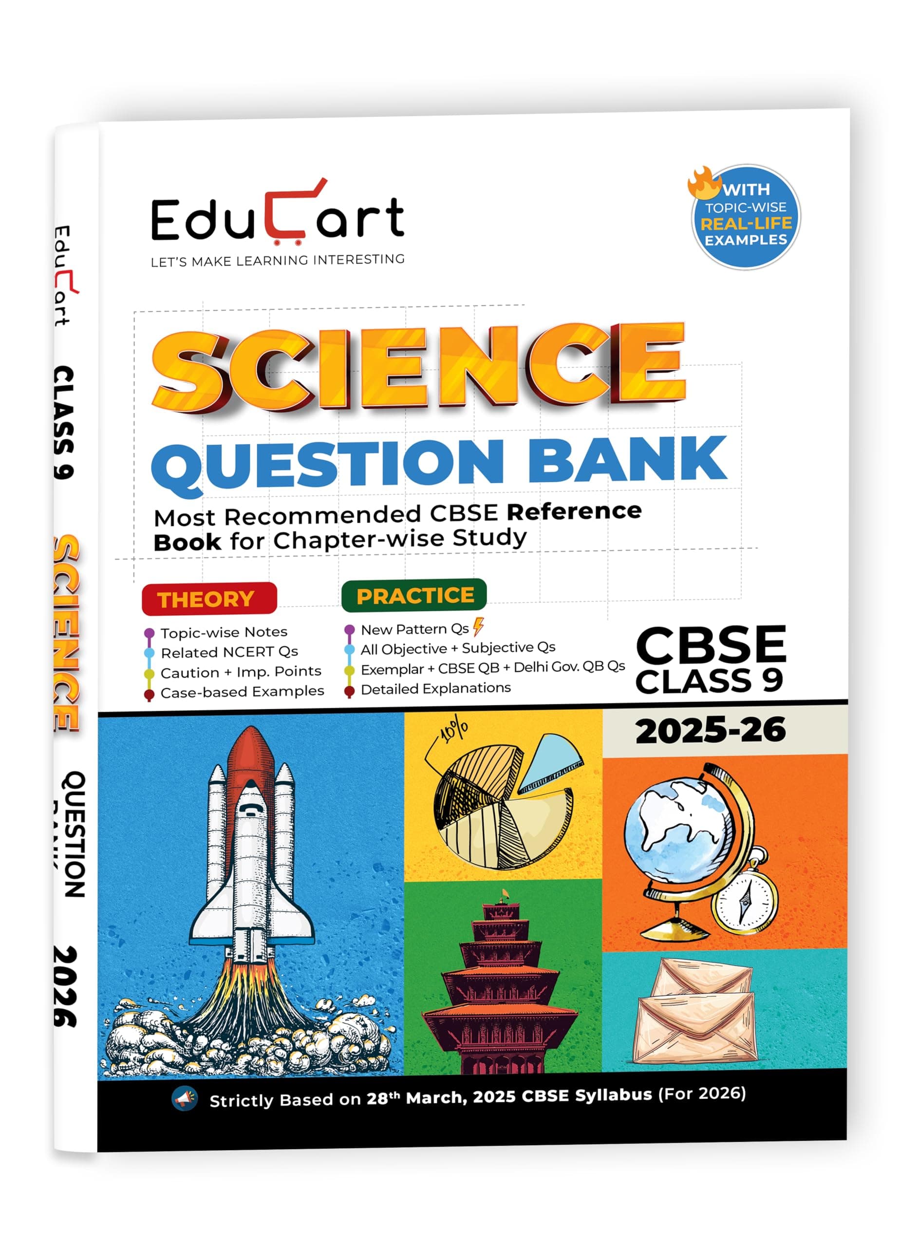 Educart CBSE Question Bank Class 9 Science 2025-26 on new Syllabus 2026 (Most Recommended NCERT based Reference Book) Paperback – 3 January 2025