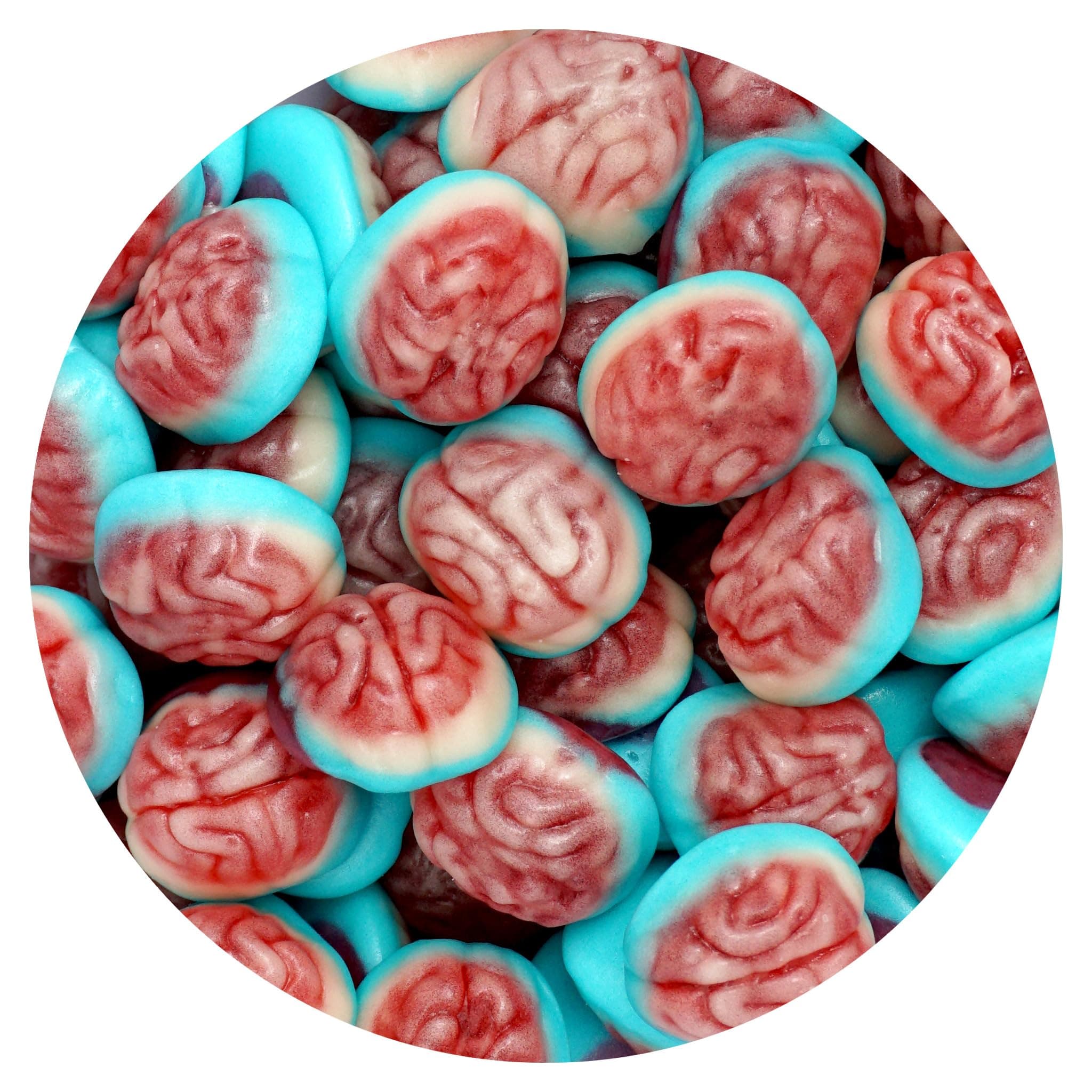 Gummy Brains Halloween Candy, 1 Pound Bulk Bag, Trick-Or-Treat Party Bag Fillers, Halloween Gummies