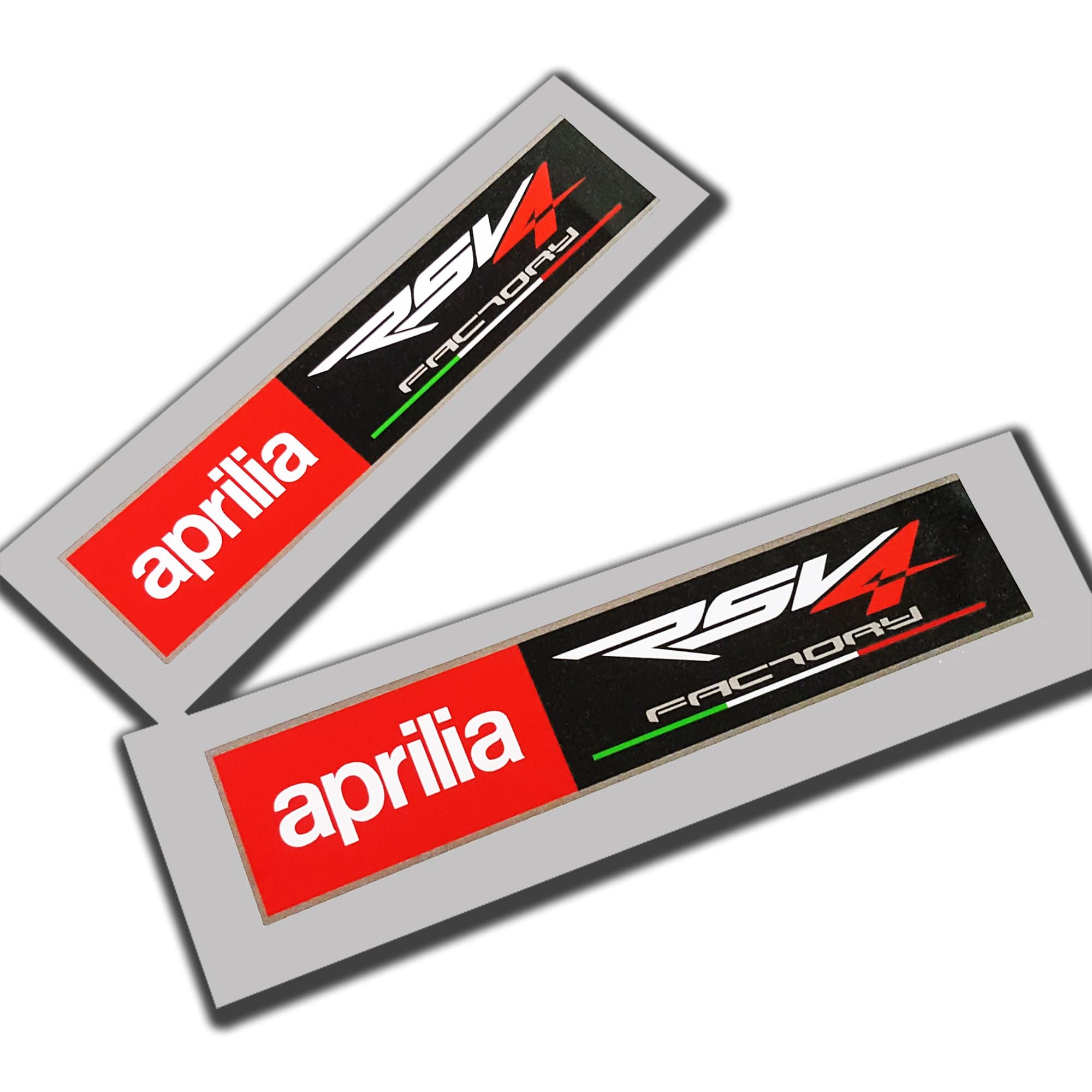 ZionDesigns Aprilia racing style be a racer style RSV4 FACTORY rectangle graphics x 2