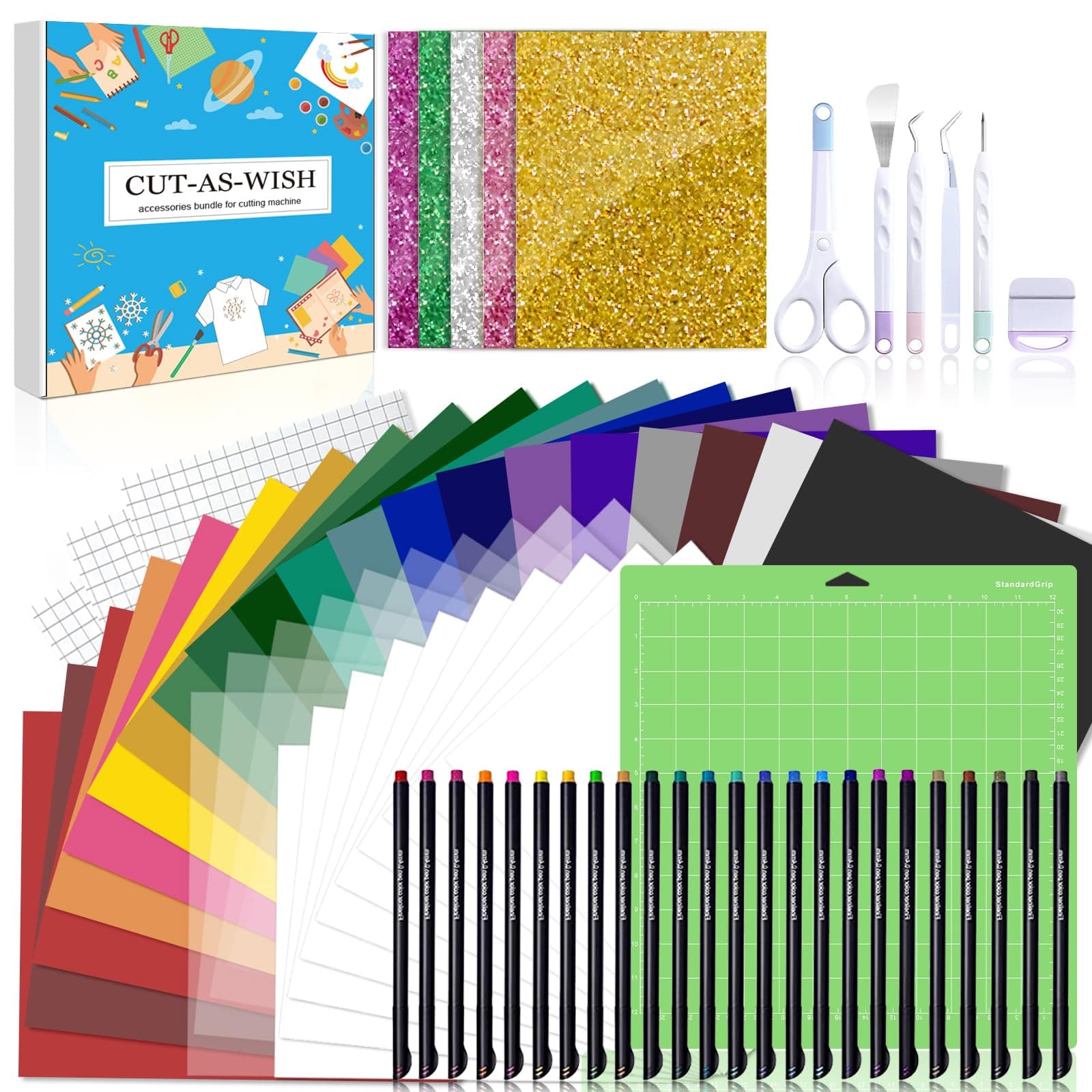 The Ultimate Accessories Bundle for Makers and All Explore Air-80pcs Perfect Tools and Accessories Kit as Gifts,Instantly Create Amazing Crafting Projects