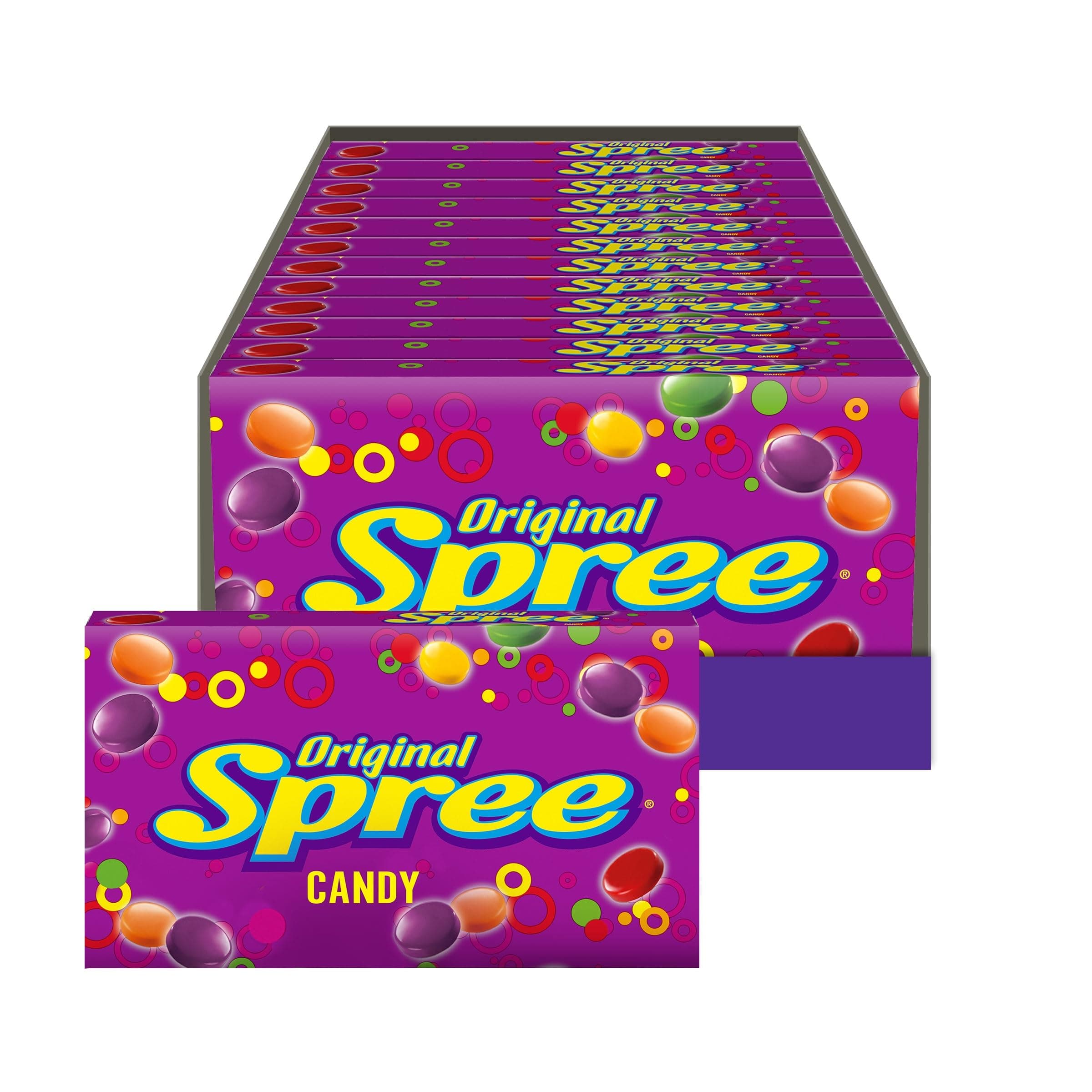 Original Spree Candy, Video Box, 5 Ounce (Pack of 12)