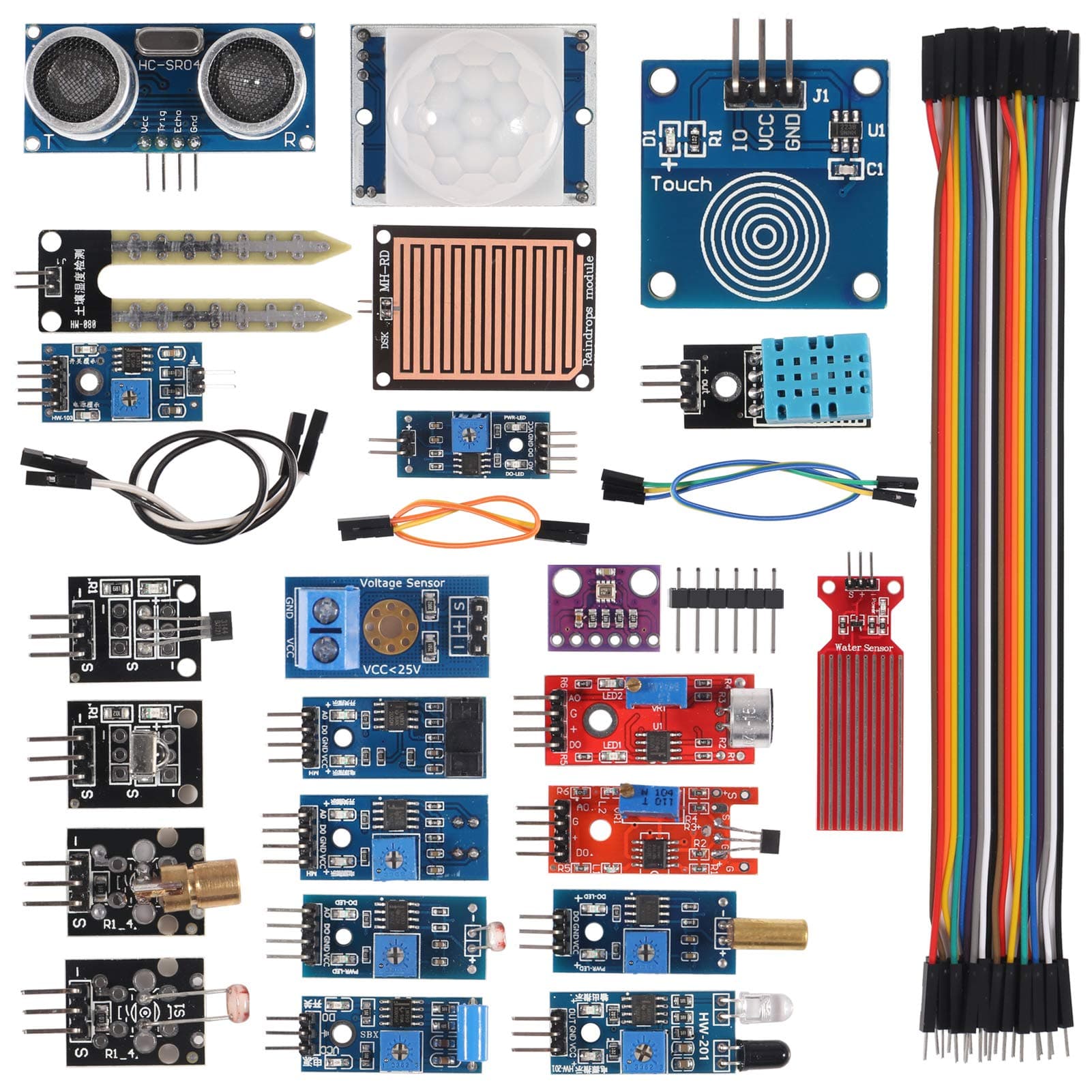 Sensor Modules Kit for Arduino Raspberry, 22 in 1 Project Super Starter Kits for UNO R3 Nano V3.0 Mega 2560 Mega 328 Project Starter Kit