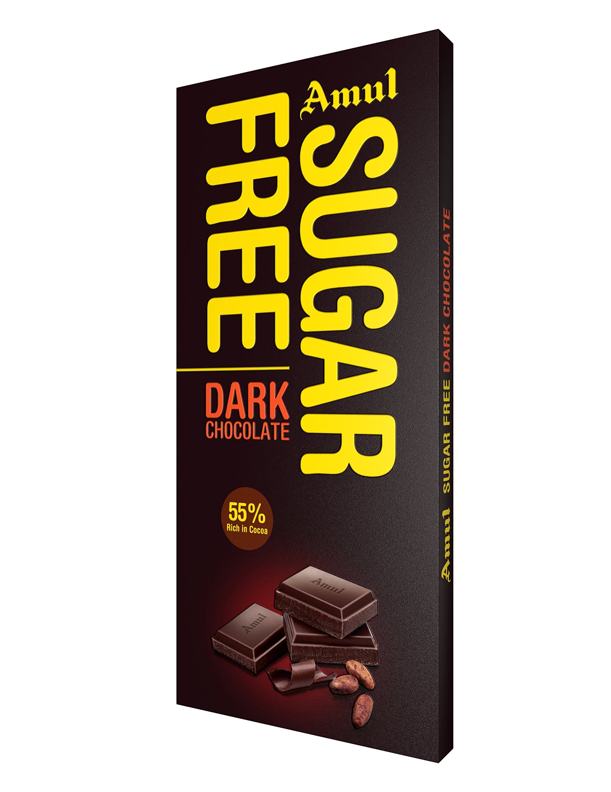 AMUL SUGARFREE Dark Chocolate 150G Pack of 2