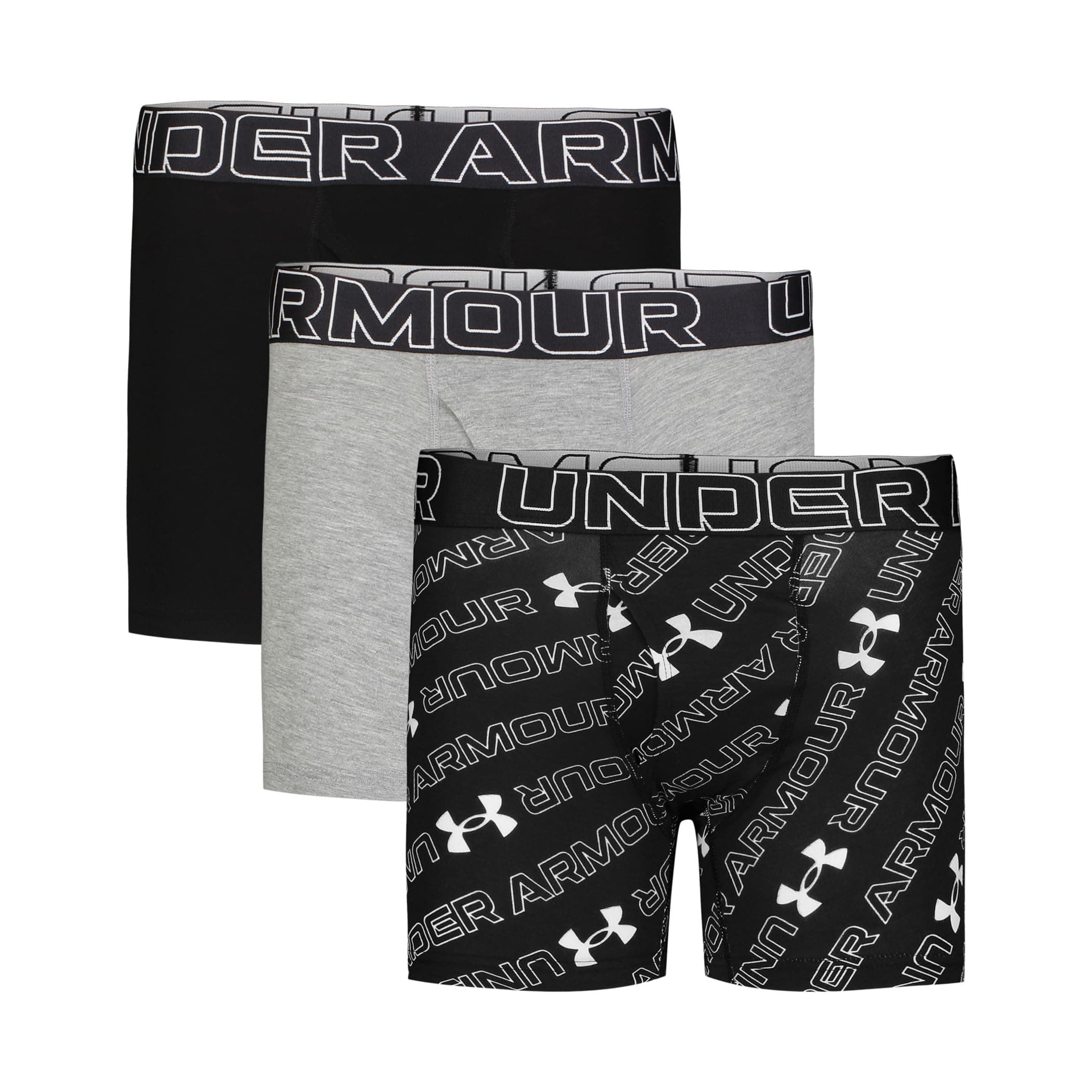 Under Armour Boy's Performance Boxer Briefs, Lightweight & Smooth Stretch Fit Underwear (pack of 3)