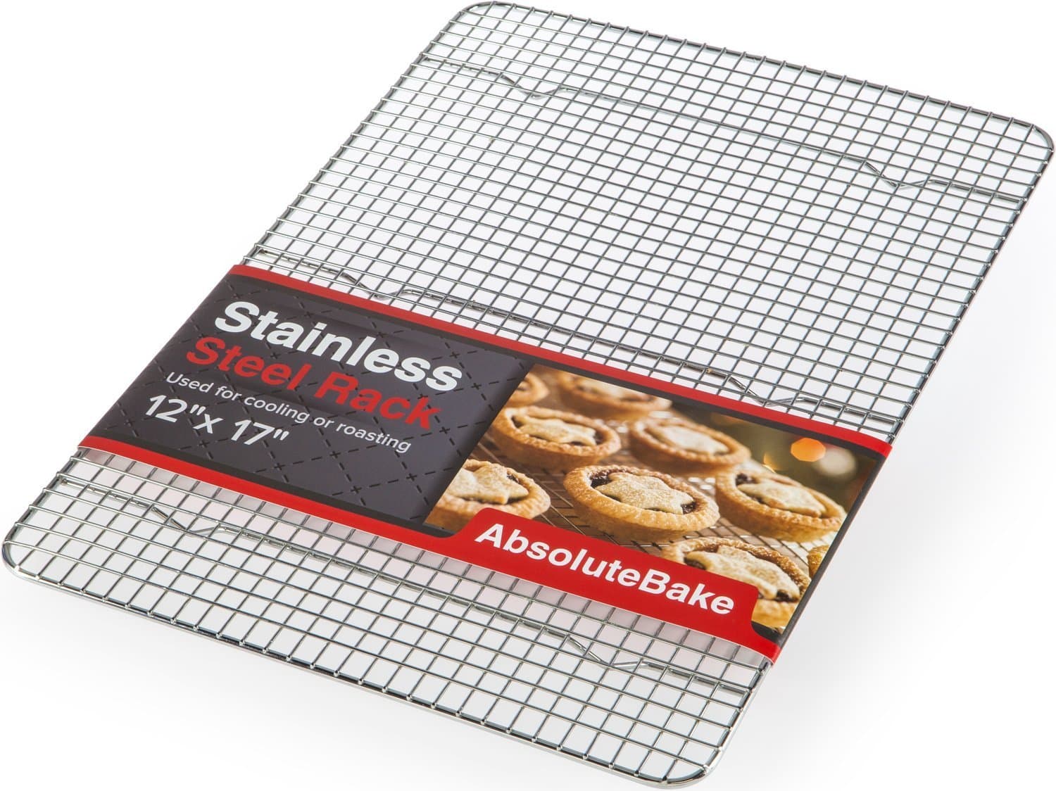 Cooling Rack Stainless Steel – 12 x 17” – Fits in Half Sheet Cookie Pan/Baking Tray - Oven and Dishwasher Safe – Tight Grid Design Faster Cooling