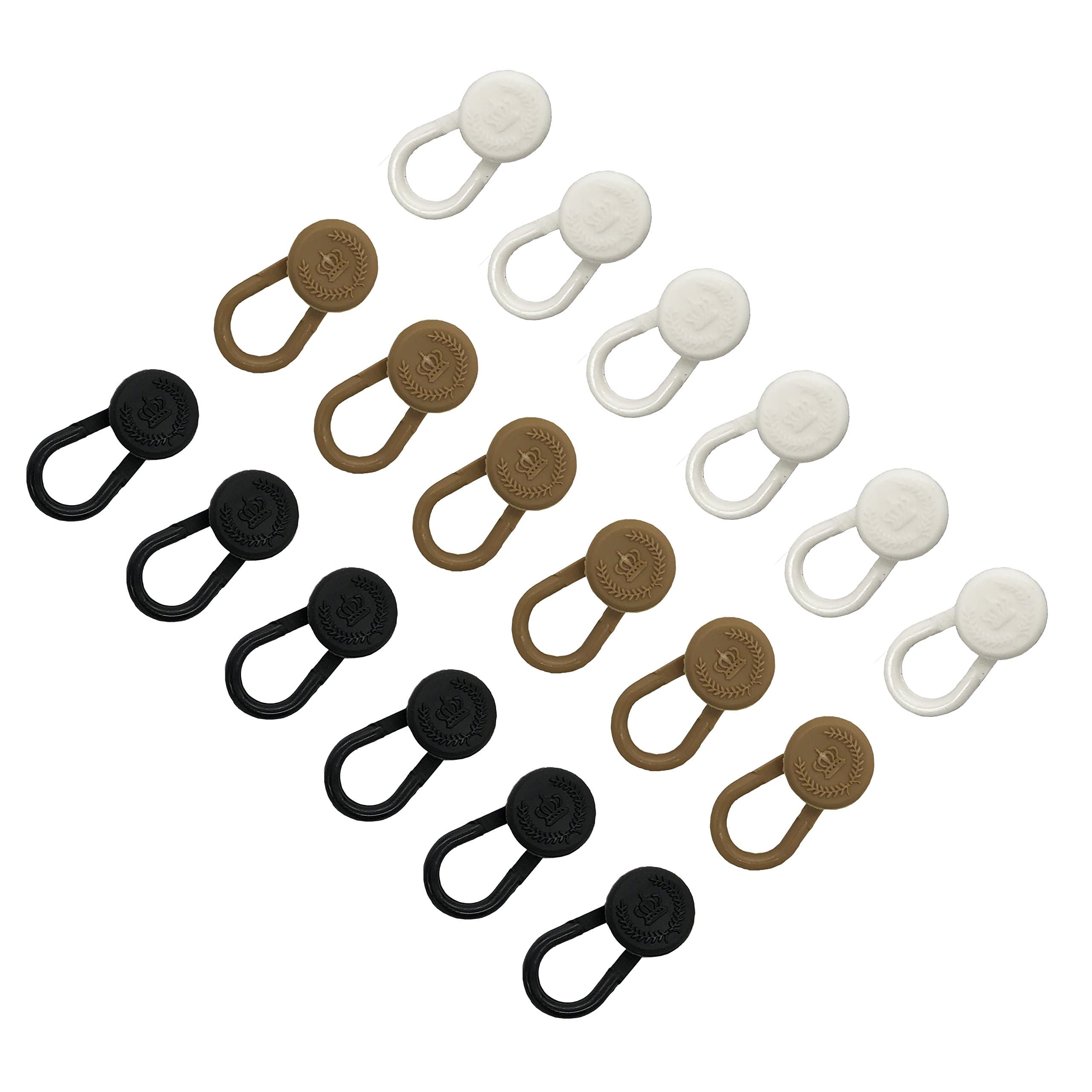 Collar and Buttons Extenders for Shirt Dress Trouser Coat (18 Pcs, 3 Colors)