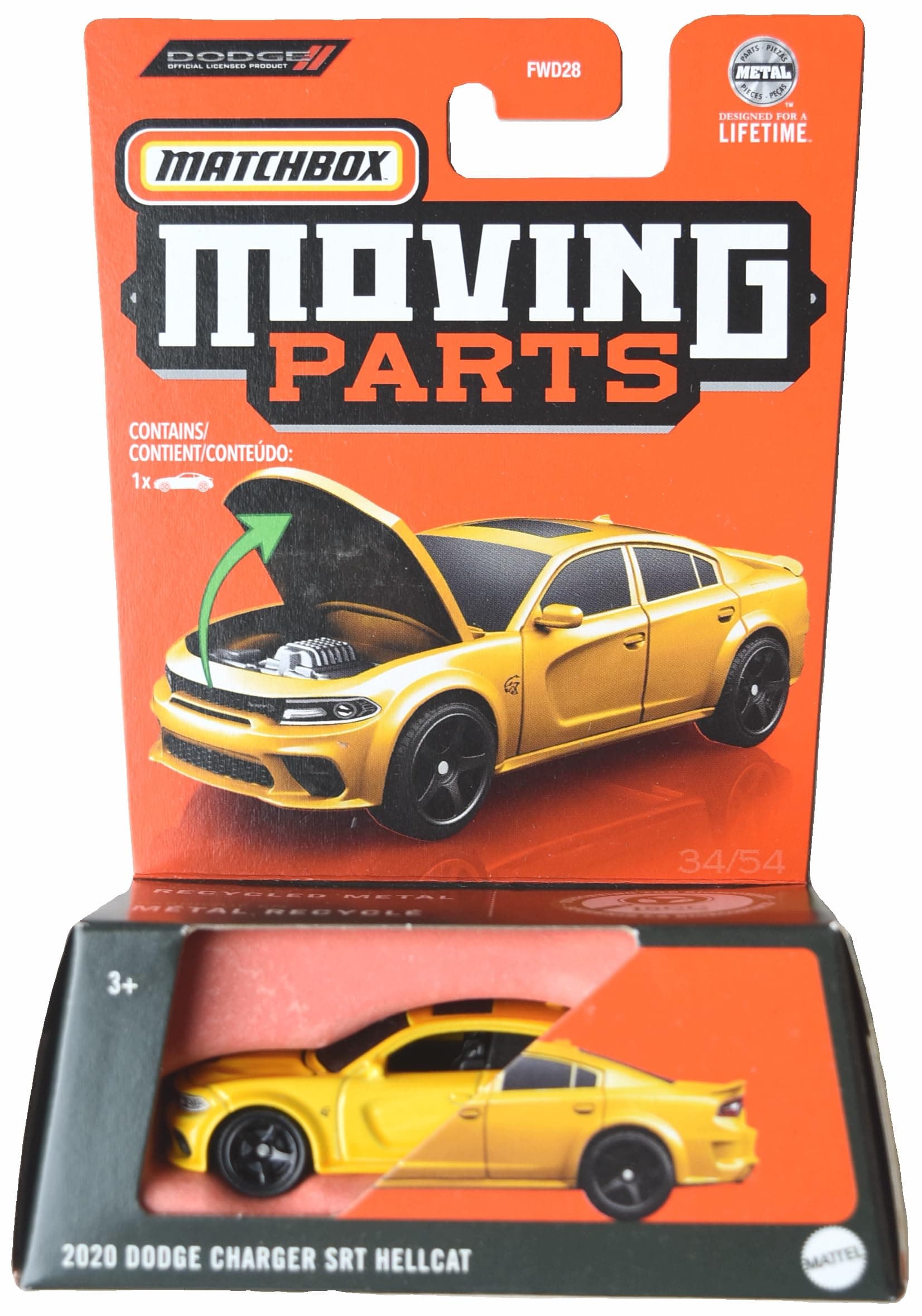 2020 Dodge Charger SRT Hellcat, Moving Parts [Yellow]