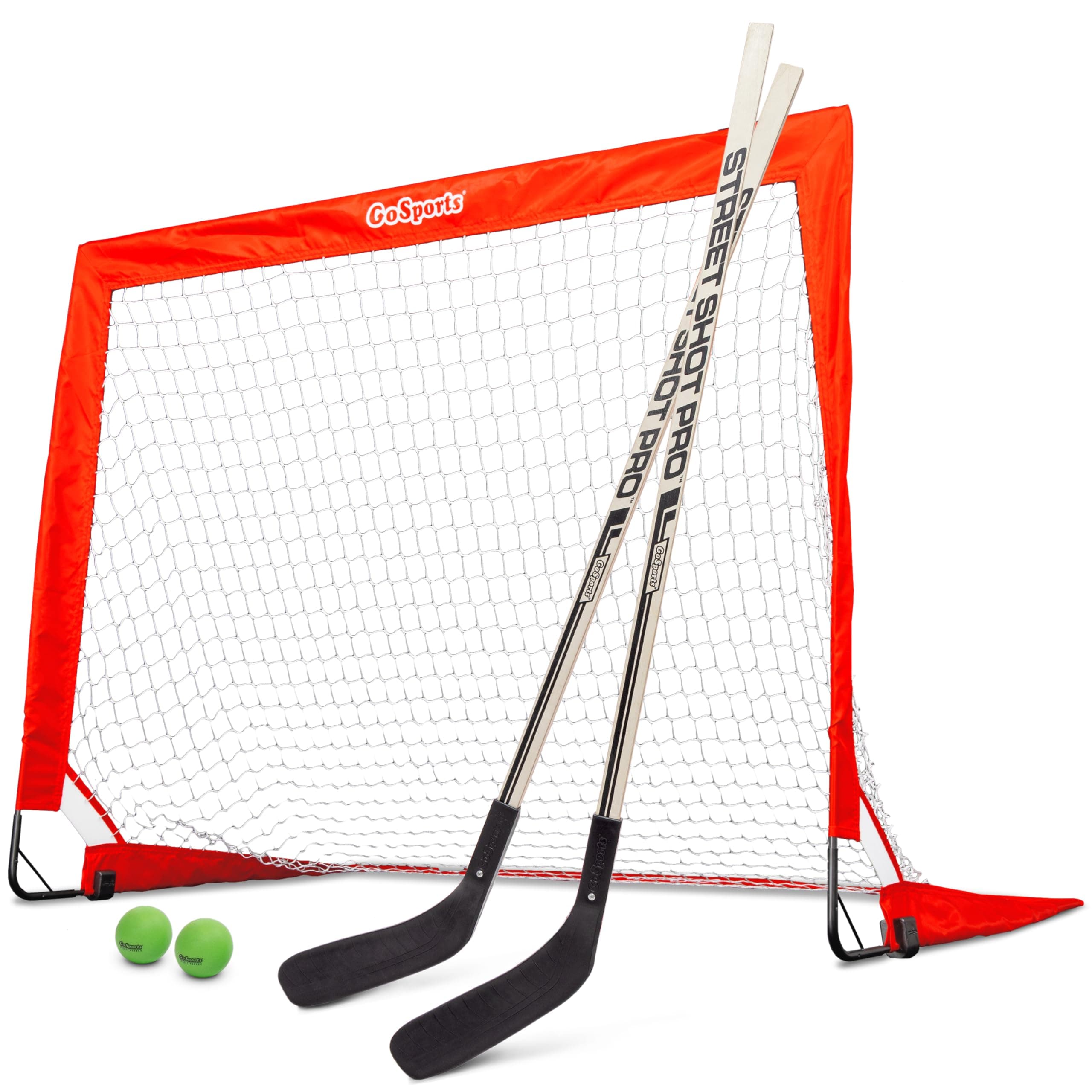 Street Hockey - Choose Between Street Hockey Goal Set with Sticks, Street Hockey Balls (6 Pack) or Street Hockey Sticks (2 Pack)