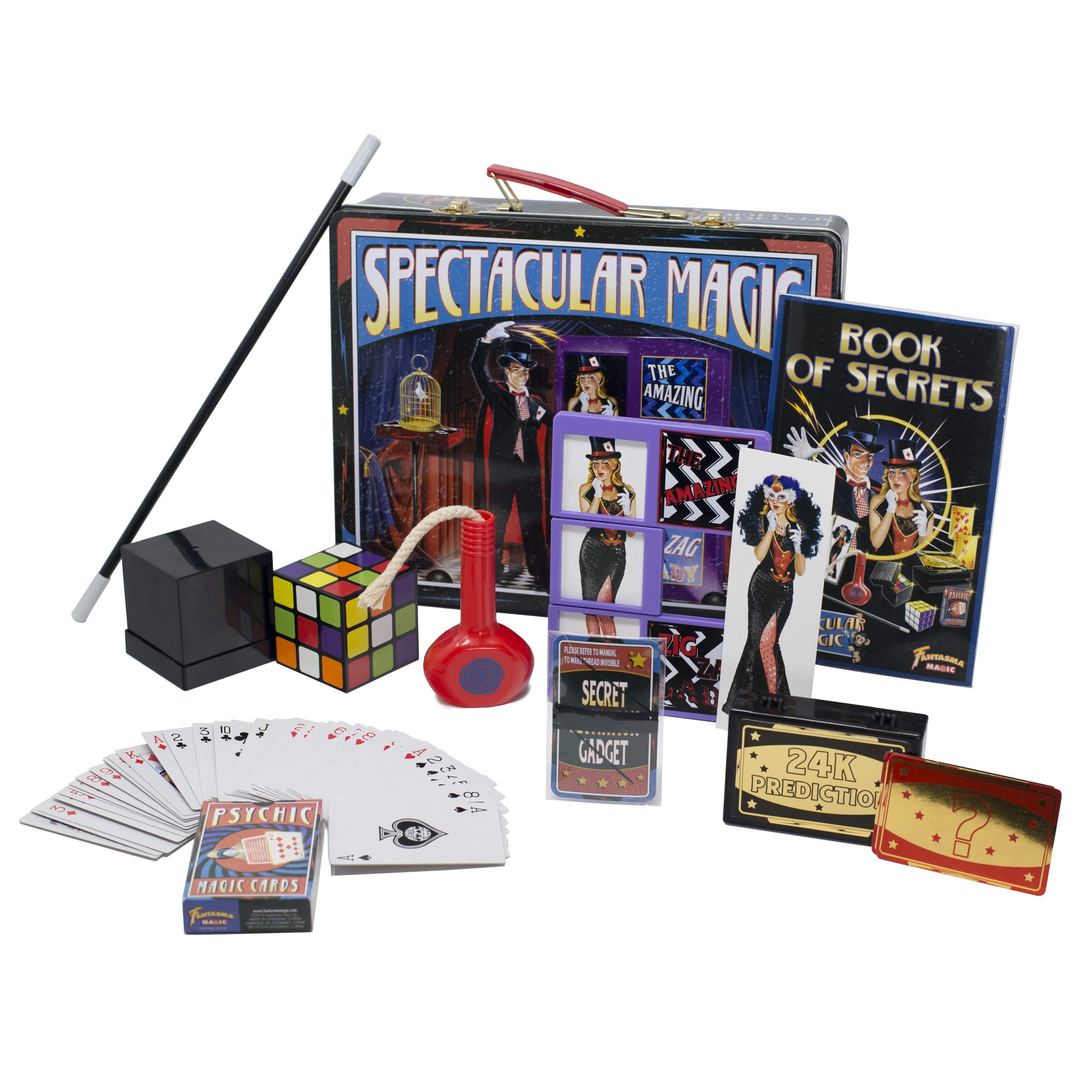Fantasma Spectacular Magic Box Set for Kids - Magic Kit and Card Trick - Learn 135 Magic Tricks - Great for Boys and Girls 7 Years and Older