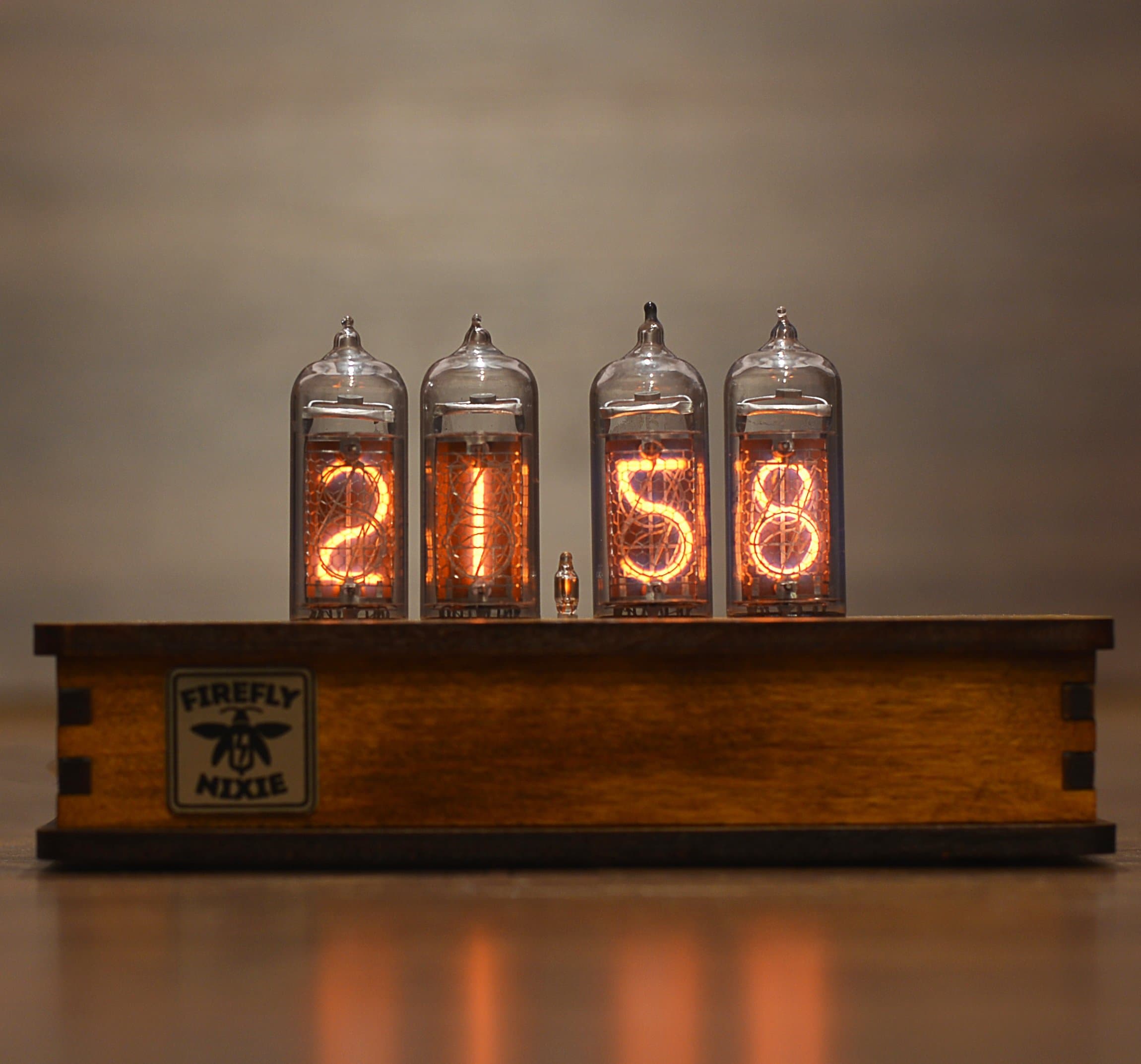 Nixie Star Tube Clock with New and Easy Replaceable IN-14 Tubes - Motion Sensor - Visual Effects - Gift Idea - Premium Gift Packaging