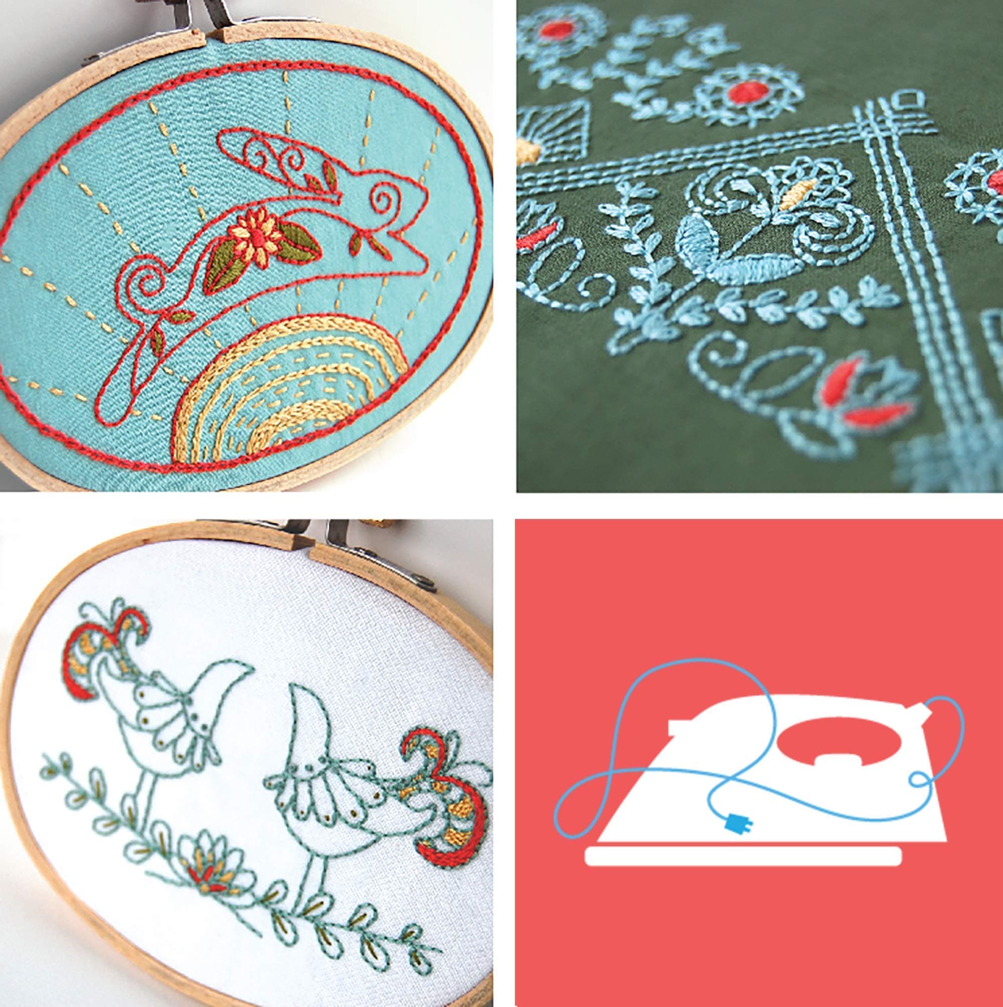 Stitches de Sol Hand Embroidery Patterns Mexican Folk Art Inspired Iron On Transfers