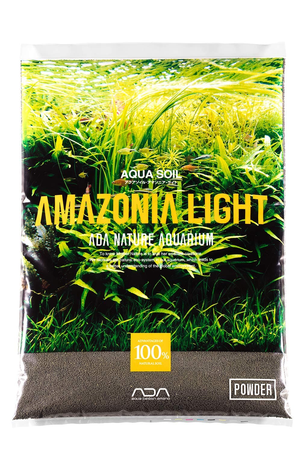 Ada japan - aqua soil powder - amazonia light (9 l), aquarium substrate