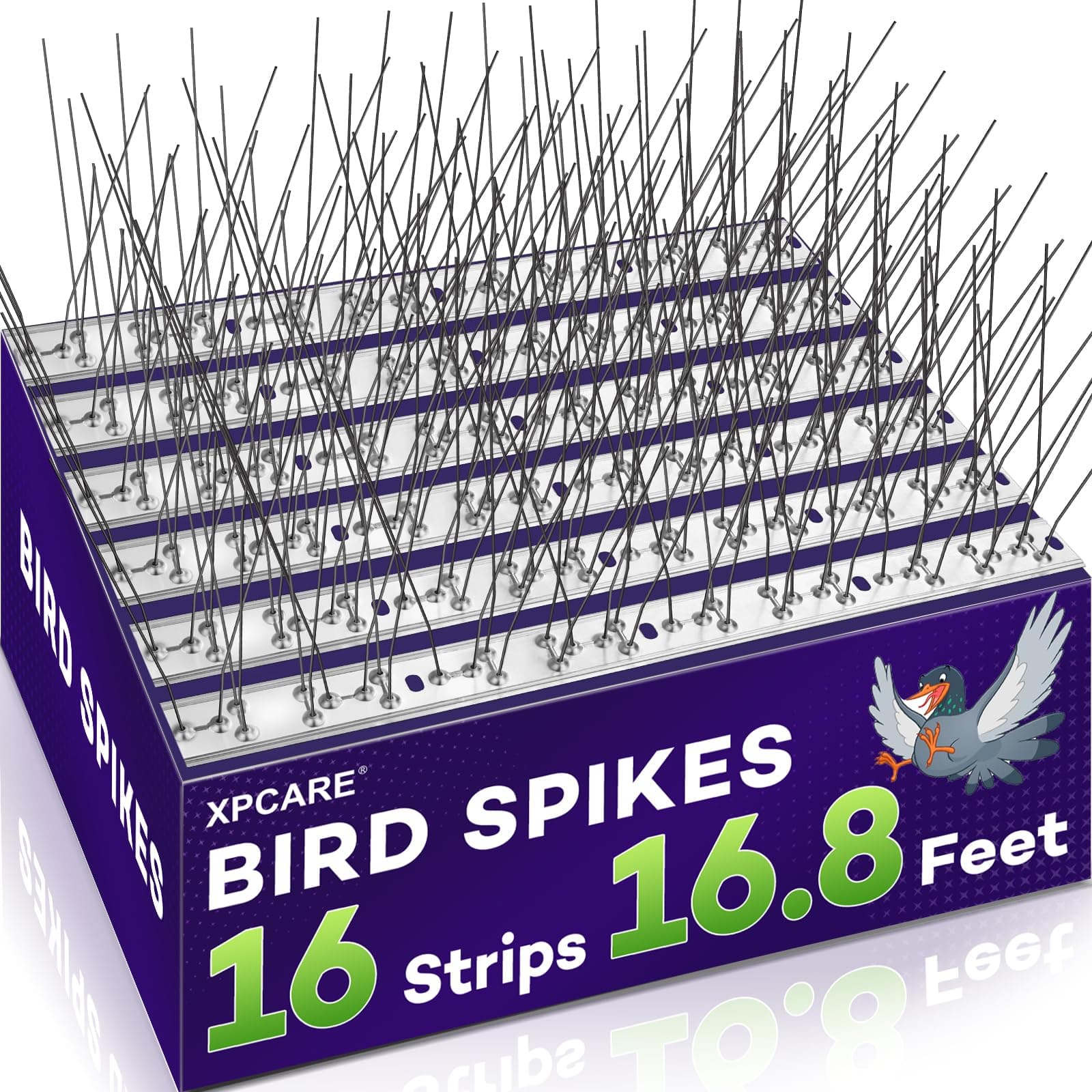 XPCARE 16.8 Feet Bird Spikes for Pigeons Small Birds, Durable Pigeons Spikes, Bird Repellent Spikes for Outside to Keep Birds Away
