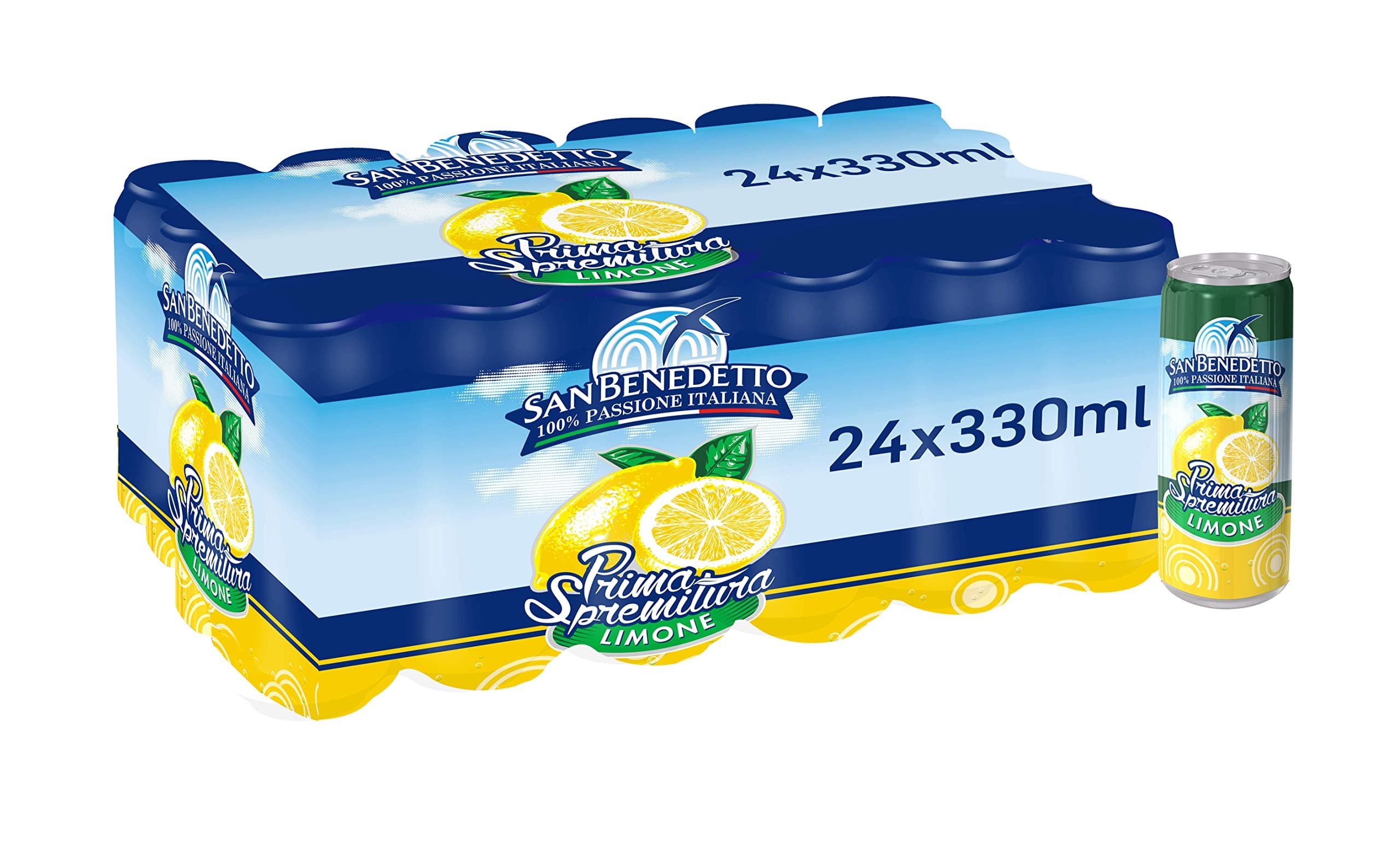 San Benedetto Prima Spremitura Limone Cans, 24 x 330 ml