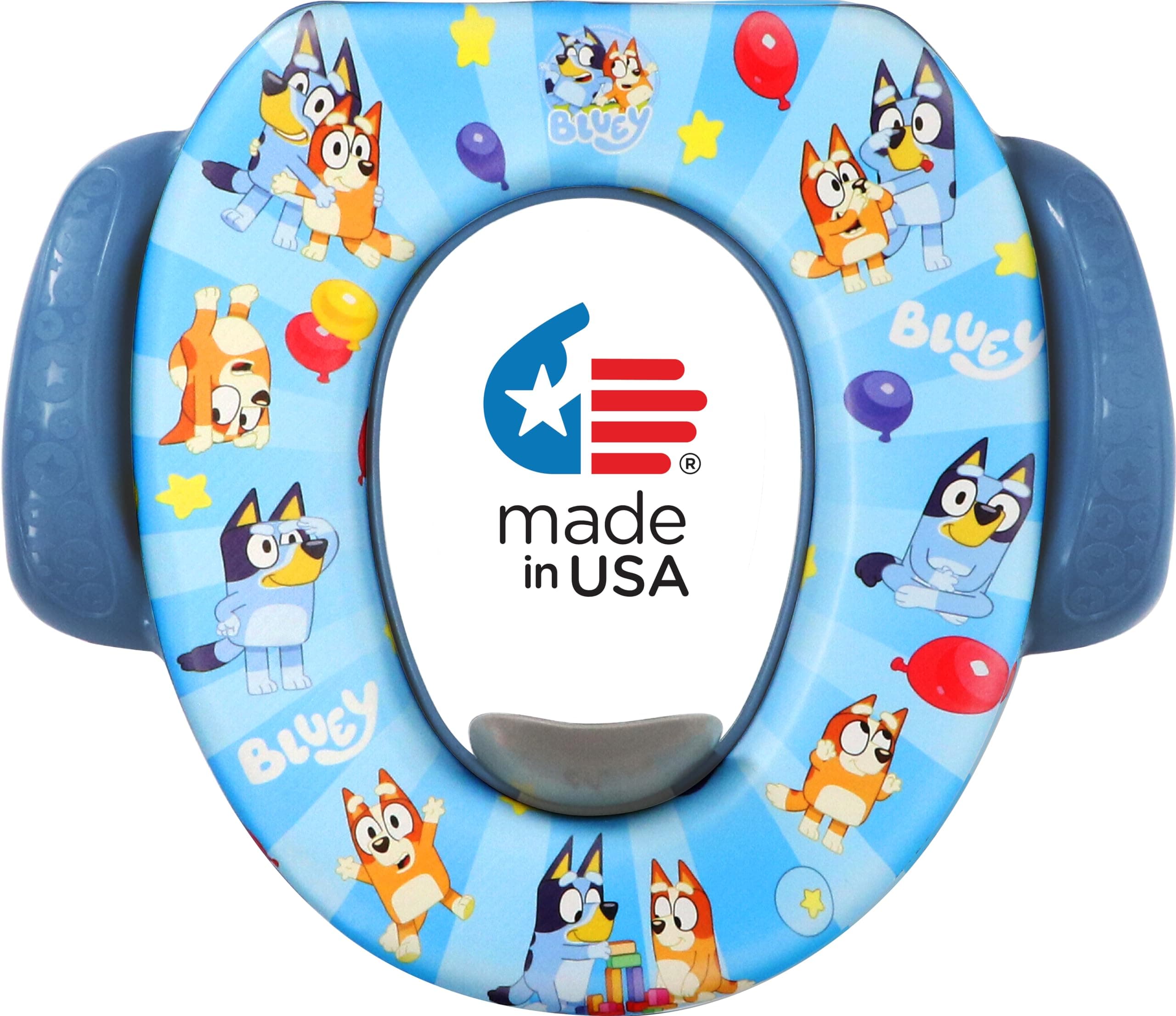 Bluey Soft Potty Training Toilet Seat - Cushioned, Safe, Easy to Clean Baby Potty Seat