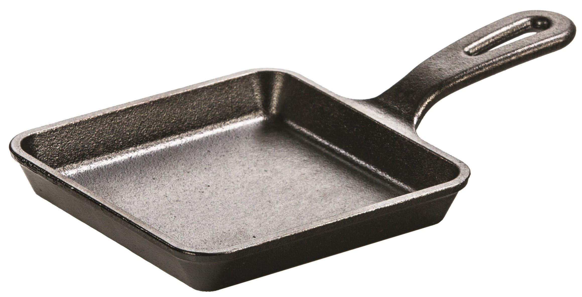 Lodge 12.7 cm / 5 inch Pre-Seasoned Cast Iron Mini Square Skillet/Frying Pan,L5WS3