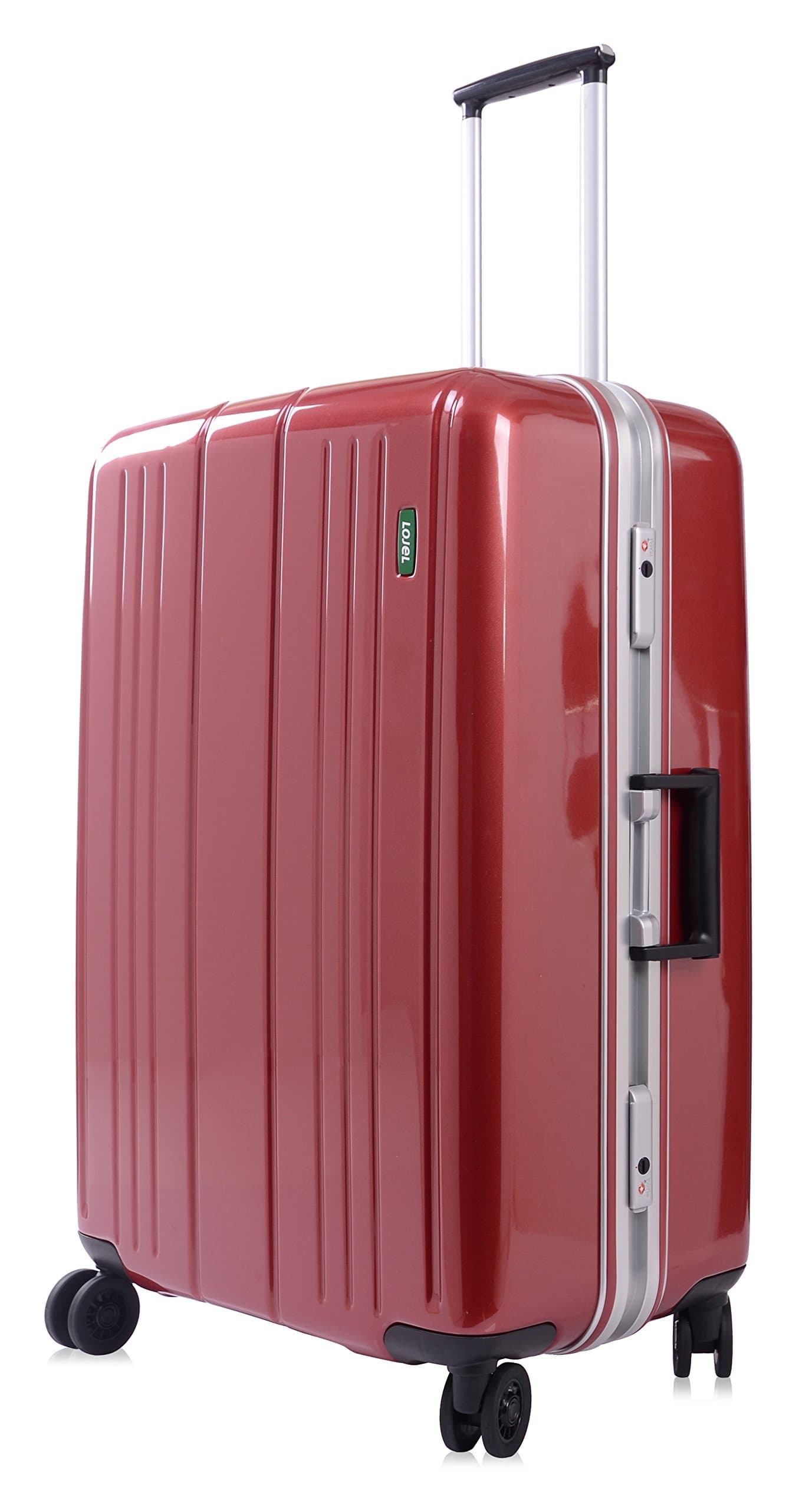 Lojel Superlative Frame Polycarbonate 27-inch Upright Spinner Luggage, Red, 30.7 Inch