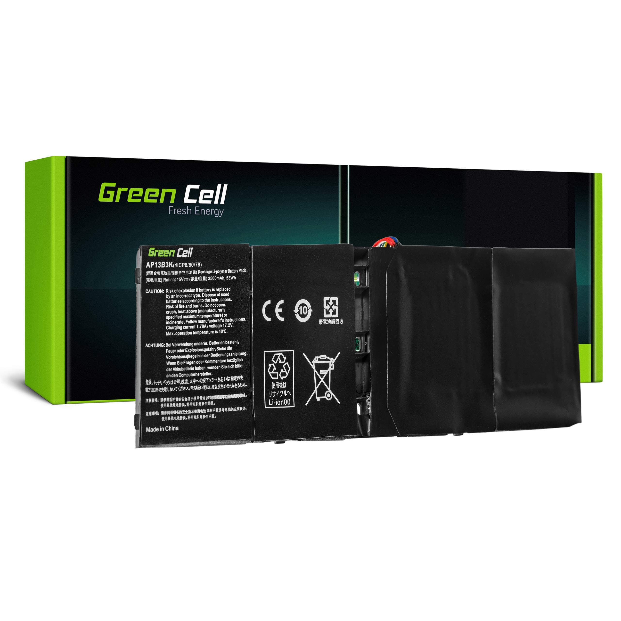 Green Cell AP13B3K AP13B8K AL13B3K Laptop Battery for Acer Aspire ES1-511 V5-473P V5-473G V5-552 V5-552G V5-552P V5-552PG V5-572 V5-572G V5-572G V5-572G 2P V5-573 V5-573G V5-573P V5-573PG M5-583
