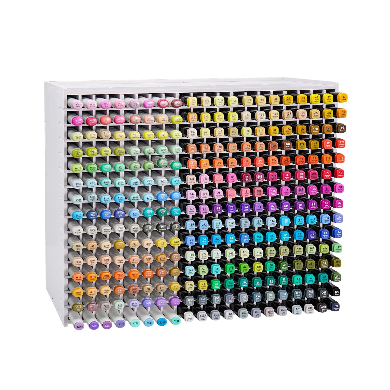 SANFURNEY Art Marker Storage Rack for 300 Markers, Watercolour Brushes Pens Color Pencils Organizer Holder for Desk