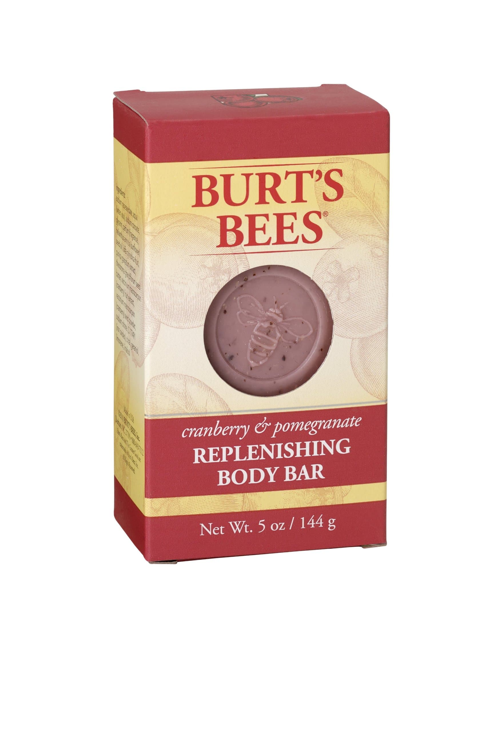 Burt's Bees Cranberry & Pomegranate Body Bar, 5 Ounces, (Pack of 3)