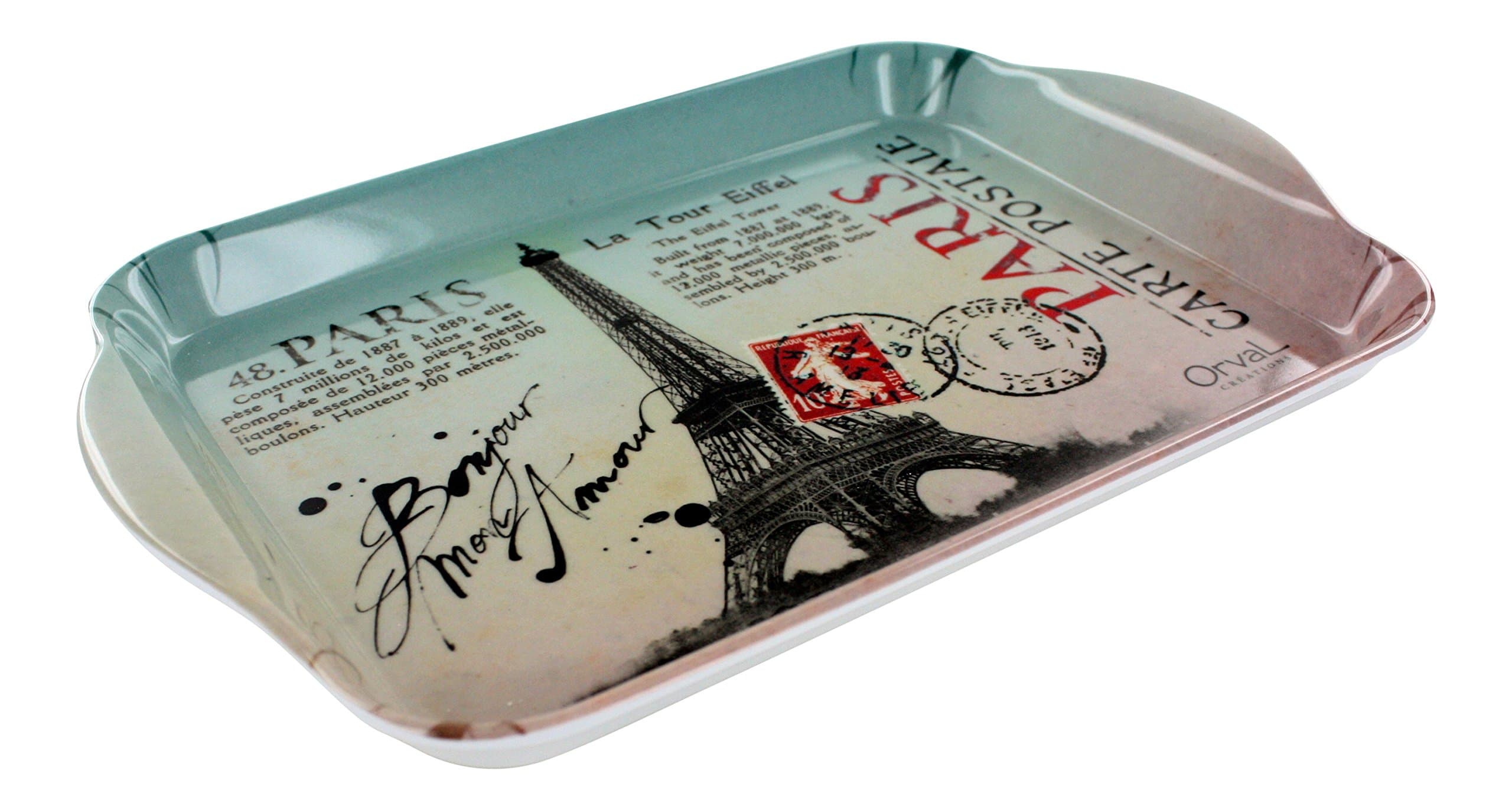 French Serving Tray - Paris Postcard - 8 1/2" X 5 1/2 "