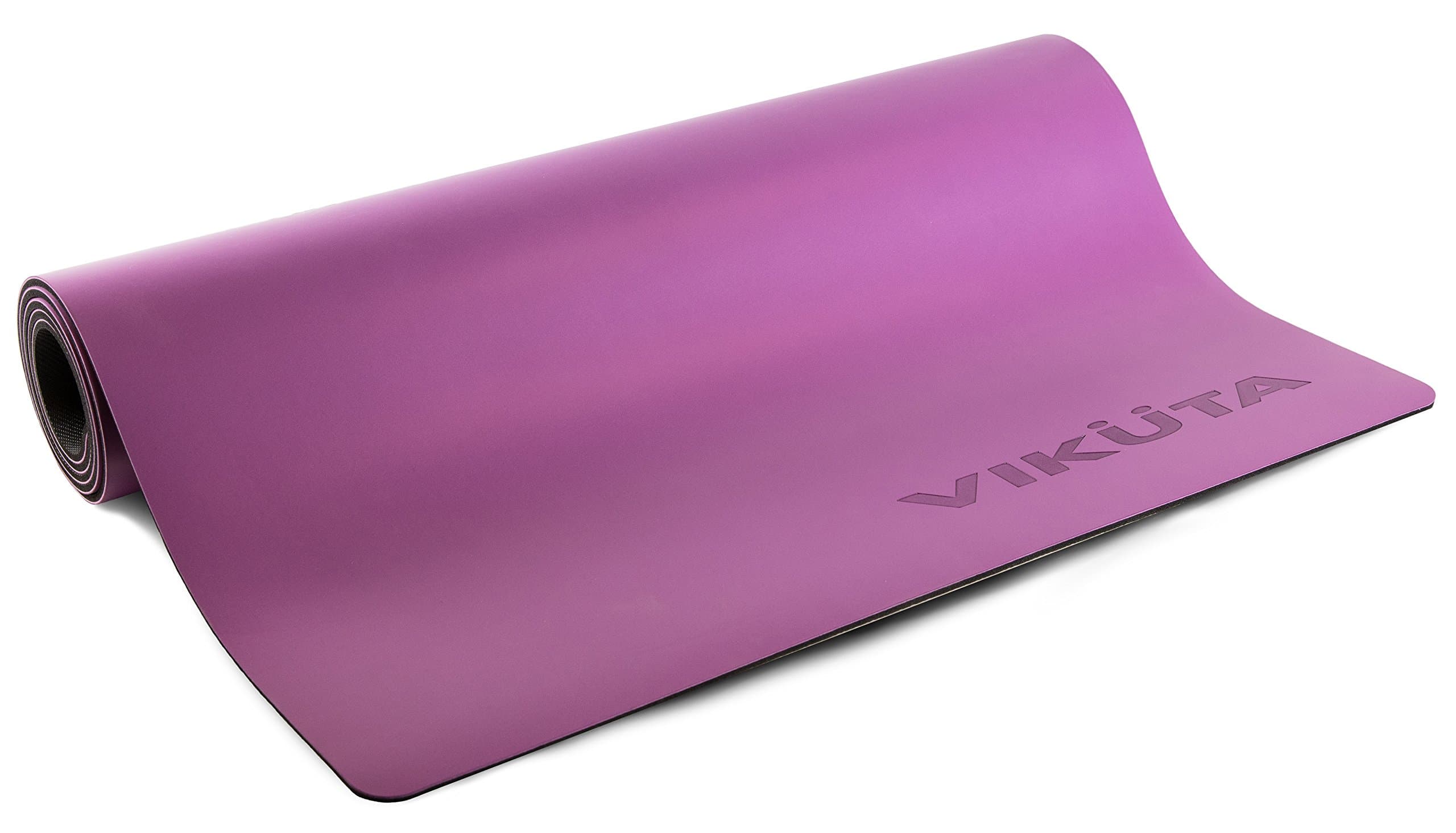 Vikuta Yoga Mat. Premium Non-Slip eco-Friendly mat Ideal for Yoga, Hot Yoga, Bikram, Ashtanga Yoga, Hatha, and Vinyasa Yoga. Natural Rubber with eco Polyurethane Surface. (Plum)