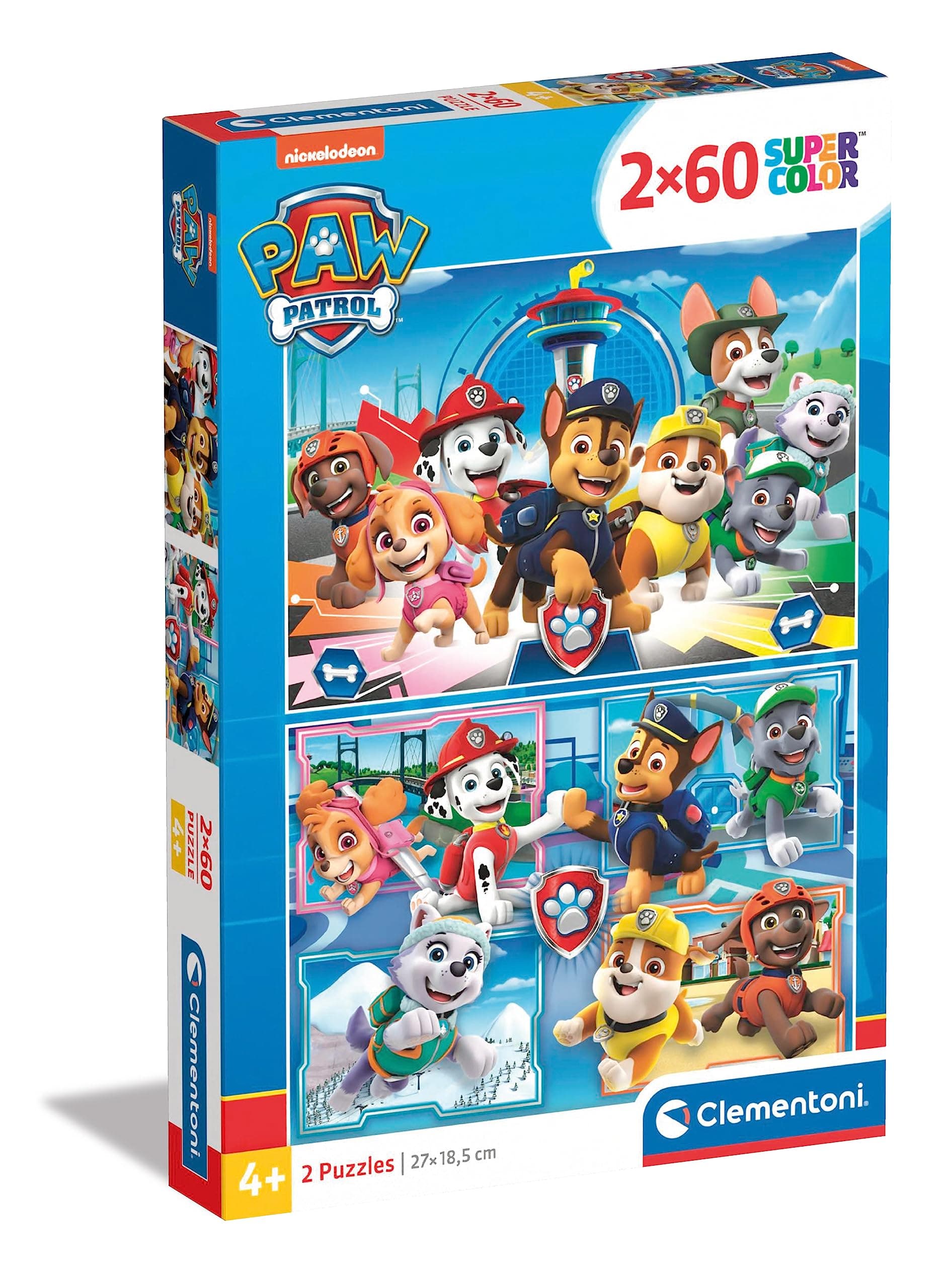 21617, Paw Patrol Puzzle for Children, 2 x 60 Pieces, Ages 5 Years Plus, Multi Coloured