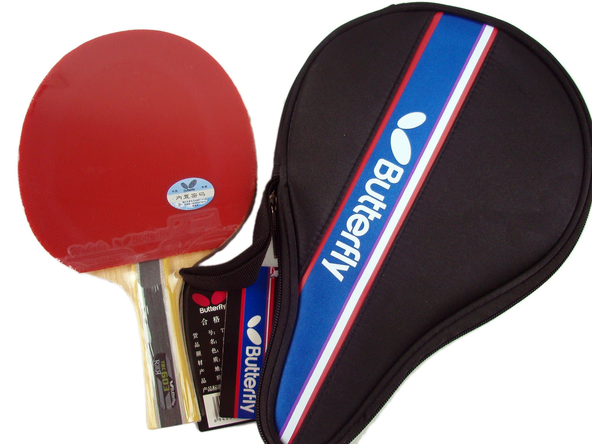 Super Paddle TBC-603 (TBC 603, TBC603) Table Tennis Racket with Case for Ping Pong, Shakehand (Long Handle)-FL