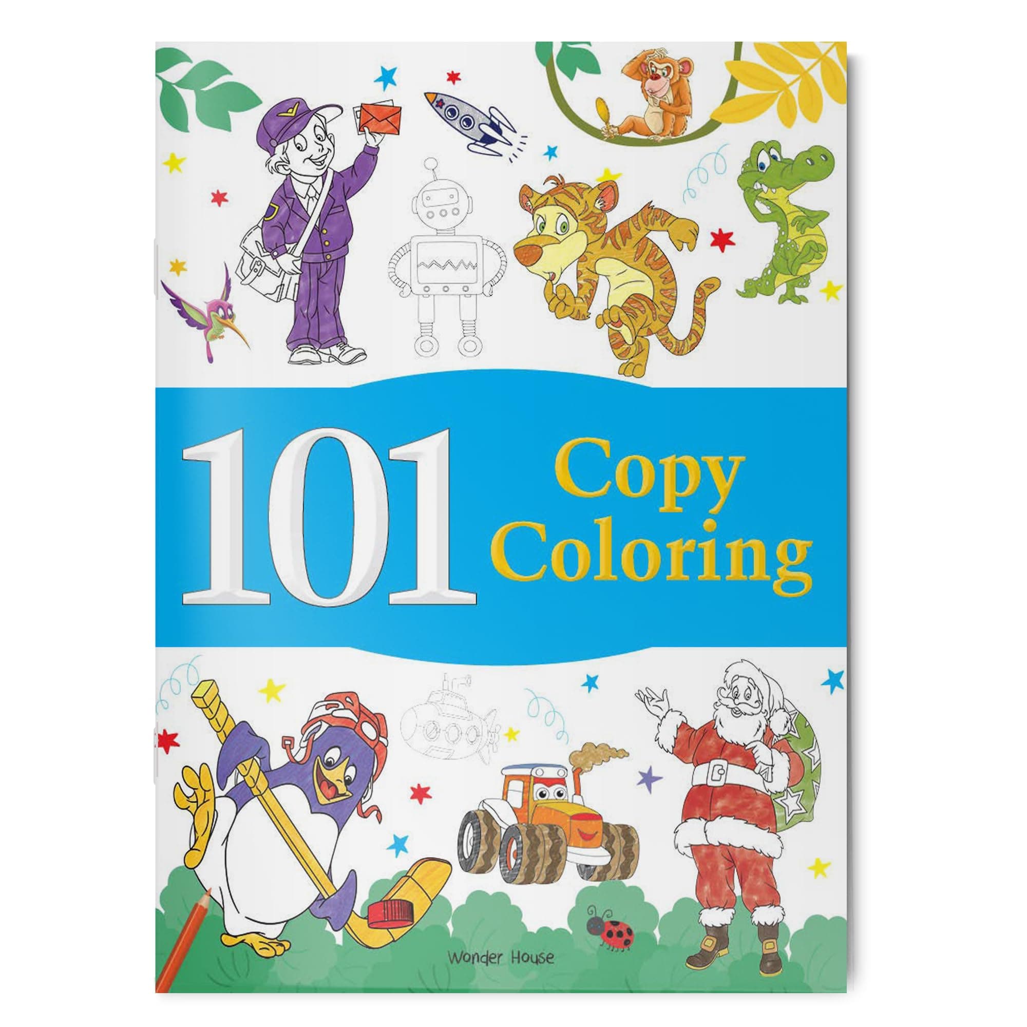 101 Copy Coloring: Fun Activity Book For Children Paperback by Wonder House Books