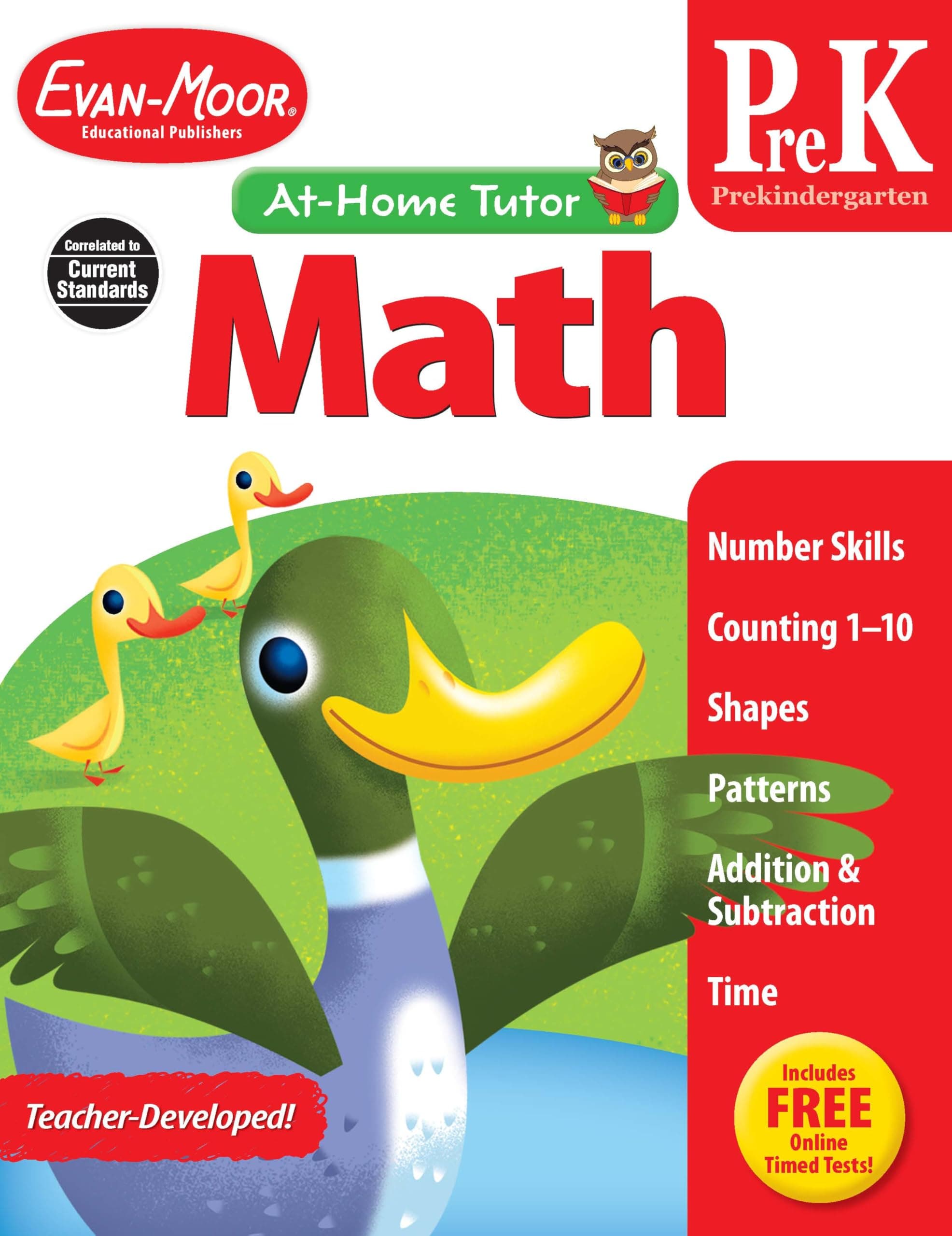 Evan Moor Educational Publishers At Home Tutor Math, Grade Pre-K