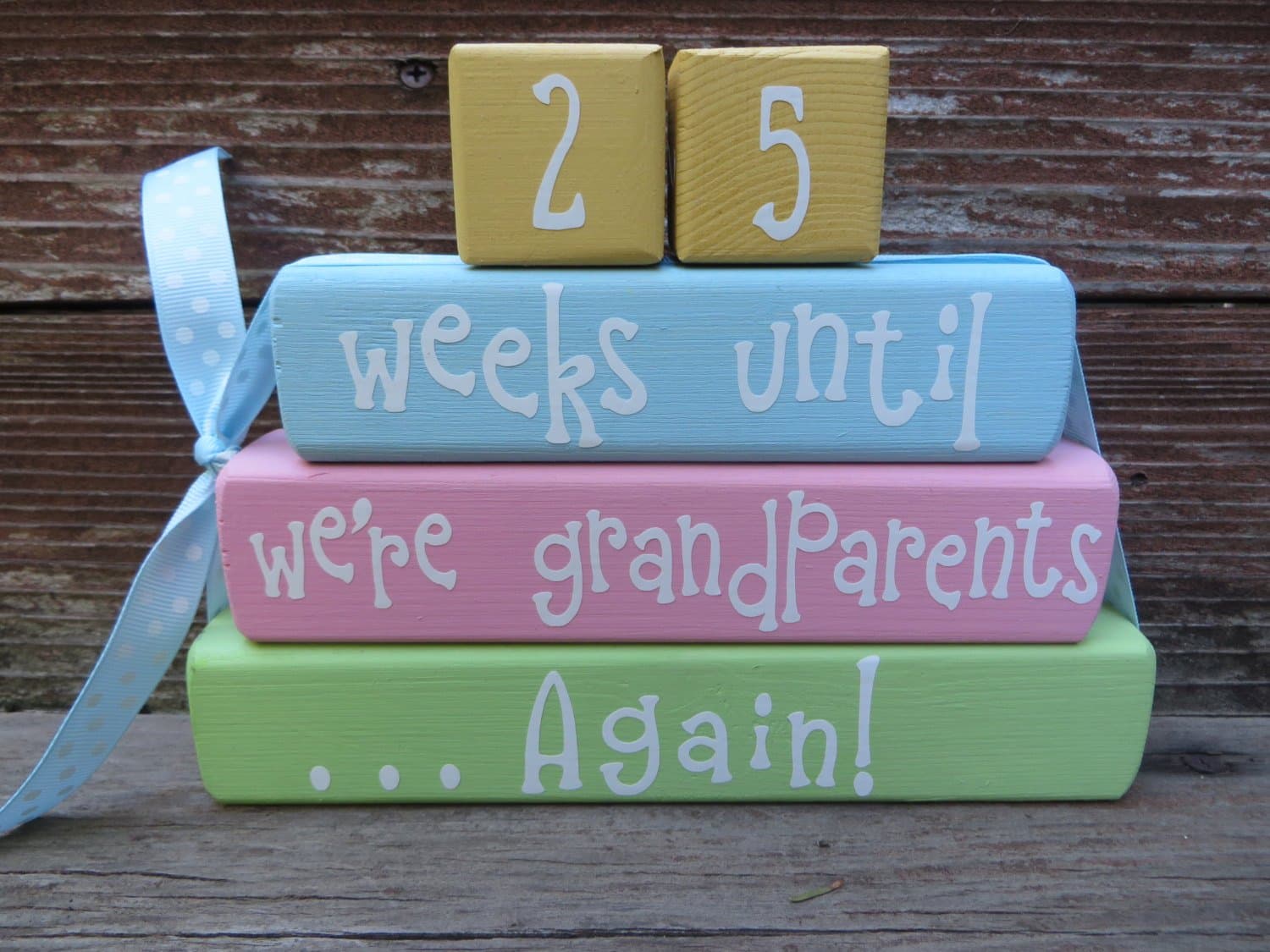 Pregnancy Countdown Blocks Grandparent Countdown Sign