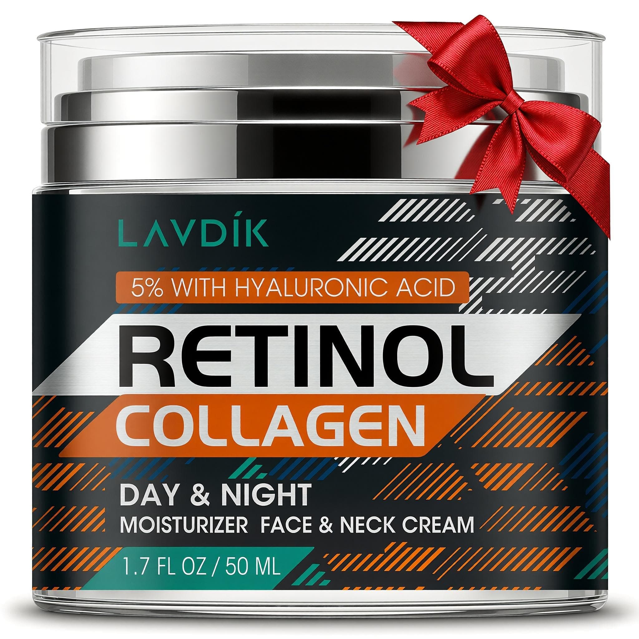 Retinol Cream for Face with Hyaluronic Acid, Moisturizer Anti Aging Collagen Cream for Women and Men, Reduce Wrinkles, Fine Lines, Day and Night,1.7 Fl Oz