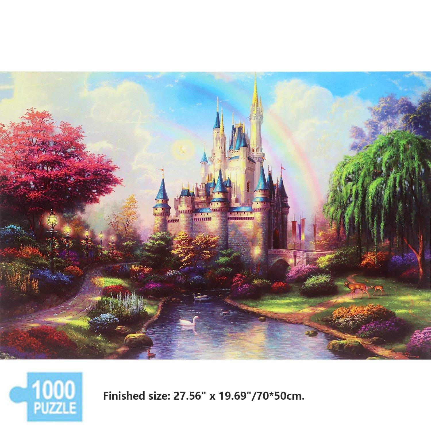 17Tek Adult Puzzles 1000 Pieces Jigsaw Puzzles Brain Games for Adults and Teens 14 Years+ (Rainbow Castle)