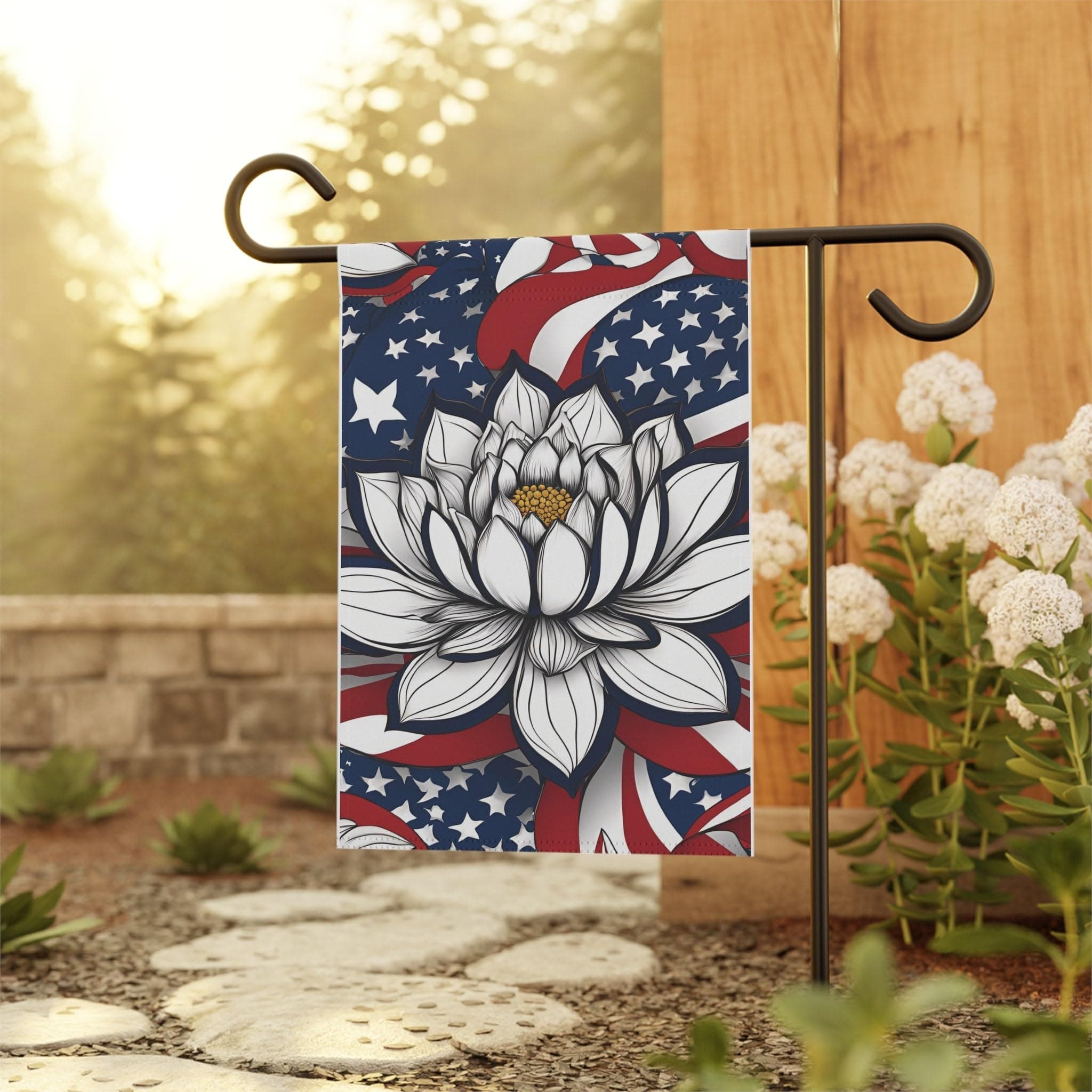 Lotus Garden Flag, Lotus for POTUS, Kamala Lotus flag, Garden Flag, Patriotic Garden Flag, Lawn Sign (NOTE: Flag only. Pole not included) ArtWork 531