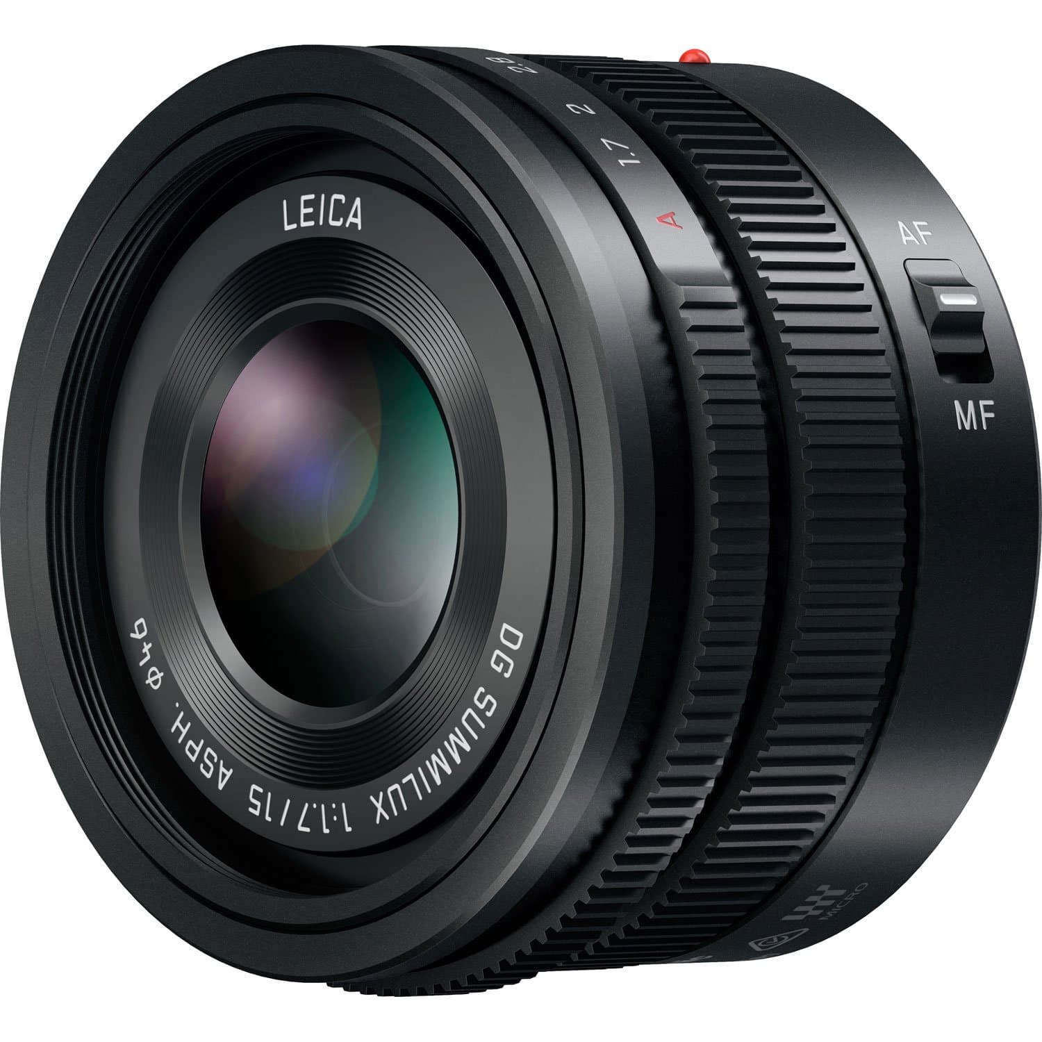 LUMIX G Leica DG SUMMILUX Lens, 15MM, F1.7 ASPH, Professional MIRRORLESS Micro Four Thirds, H-X015K (USA Black)