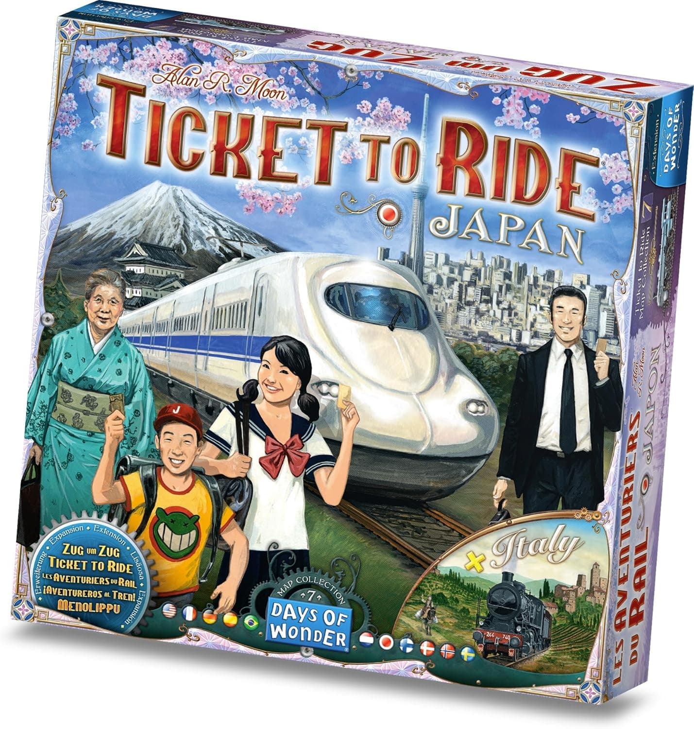 Days of Wonder, Ticket to Ride Japan & Italy Map Collection, Board Game Expansion, Ages 8+, 2-5 players, 30-60 Minutes Playing Time