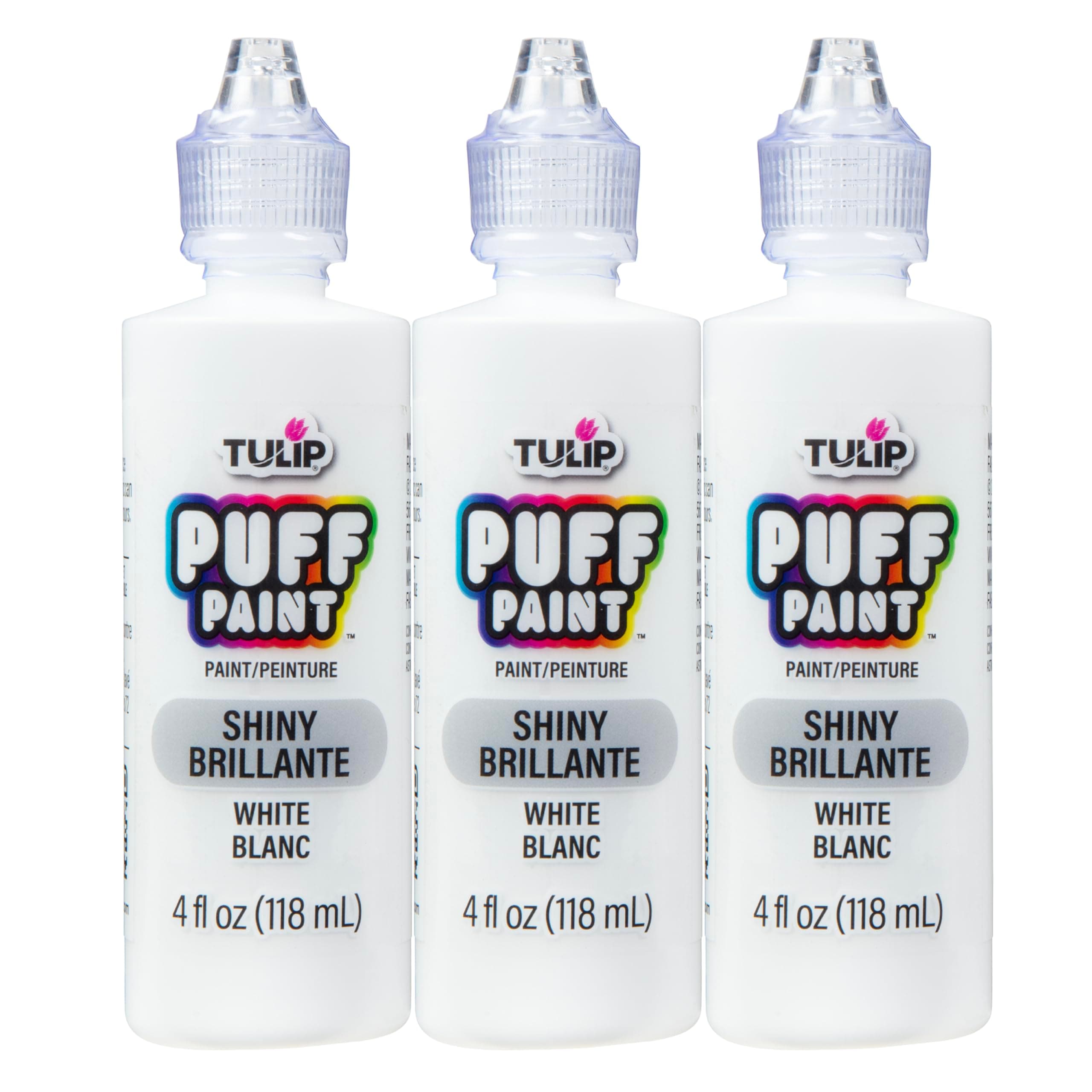 Tulip Puff Paint Slick White 4 Fl Oz (Pack of 3)
