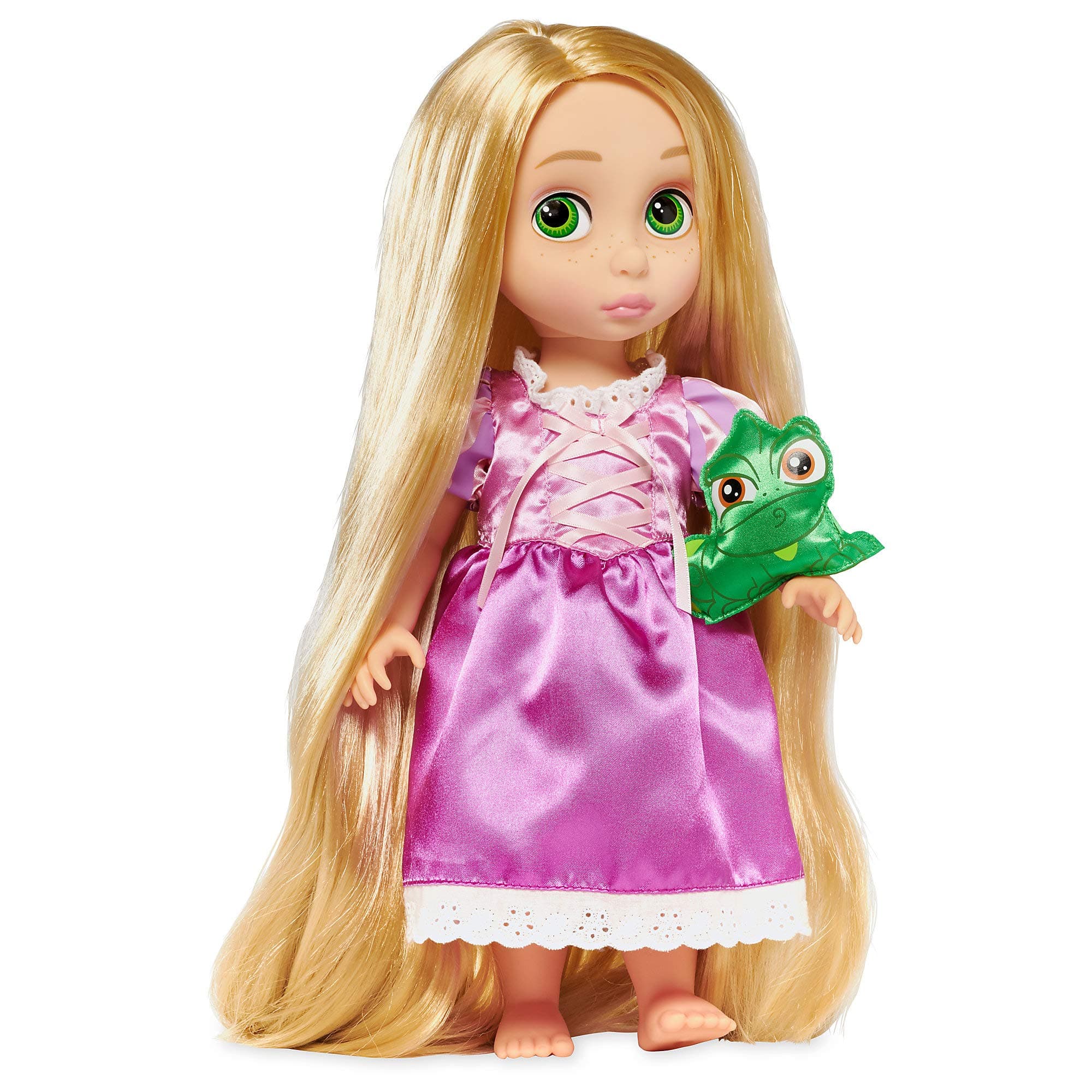 Animators' Collection Rapunzel Doll, Tangled, 16 Inches, Includes Pascal with Molded Details, Fully Posable Toy in Satin Dress - Suitable for Ages 3+ Toy Figure