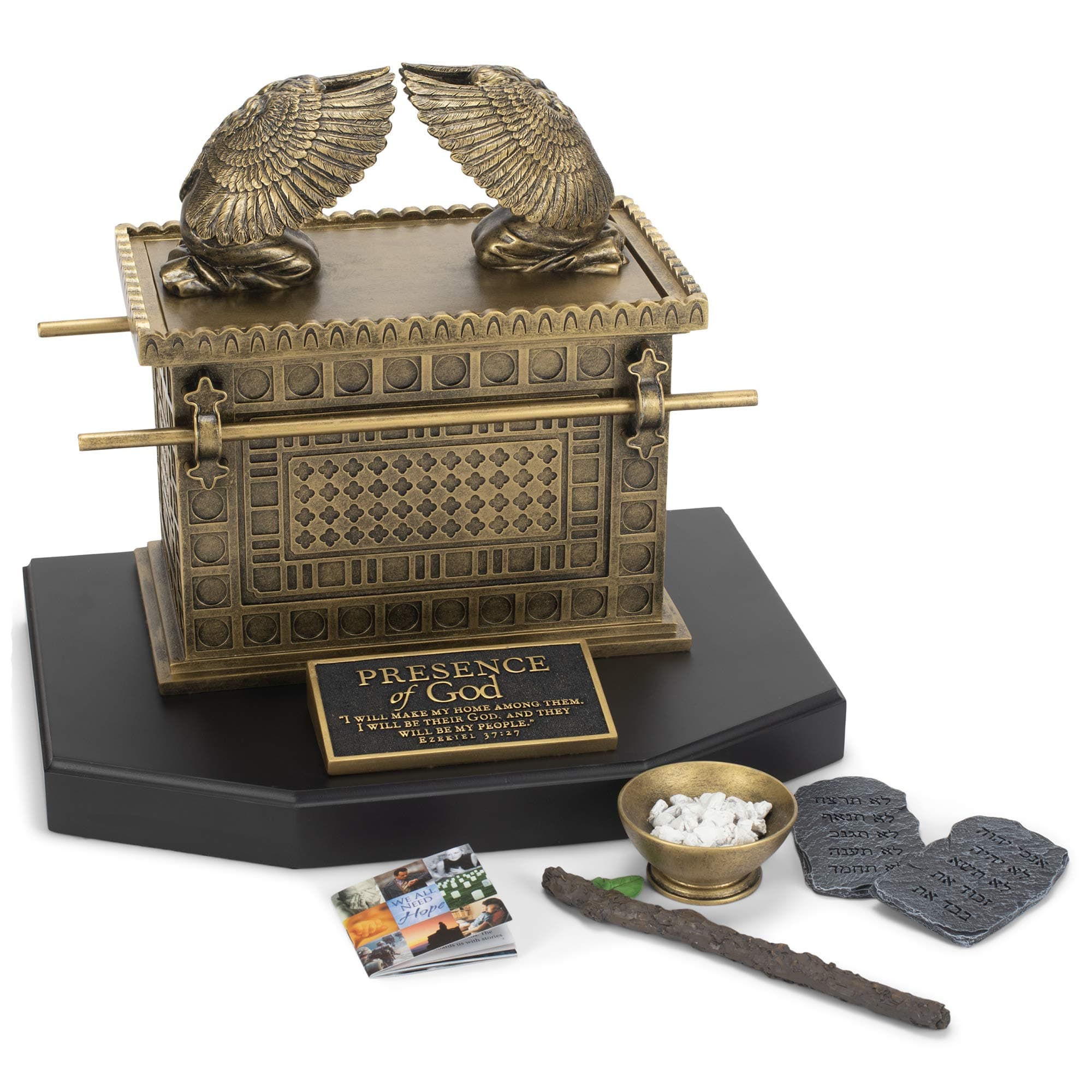 Lighthouse Christian ProductsArk Of The Covenant Antique Gold Tone 4.5 x 7 Hand-Cast Resin Mounted Sculpture