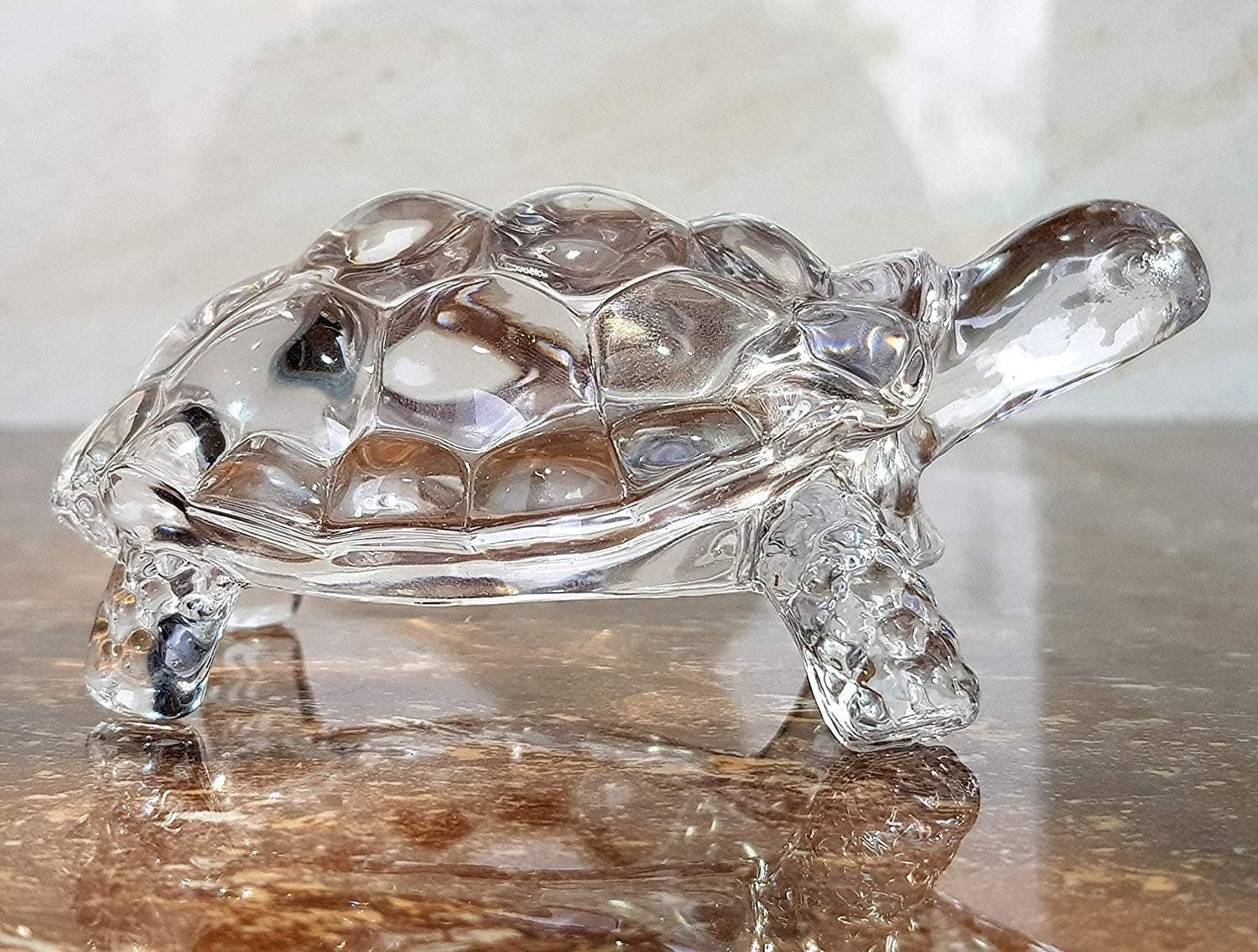 perpetual Crystal Tortise for Good Luck for Home - Vastu Purpose for Home Turtle/Kachua is Auspicious, Showpiece for Decoration Fengshui and Best Gift Item for Office