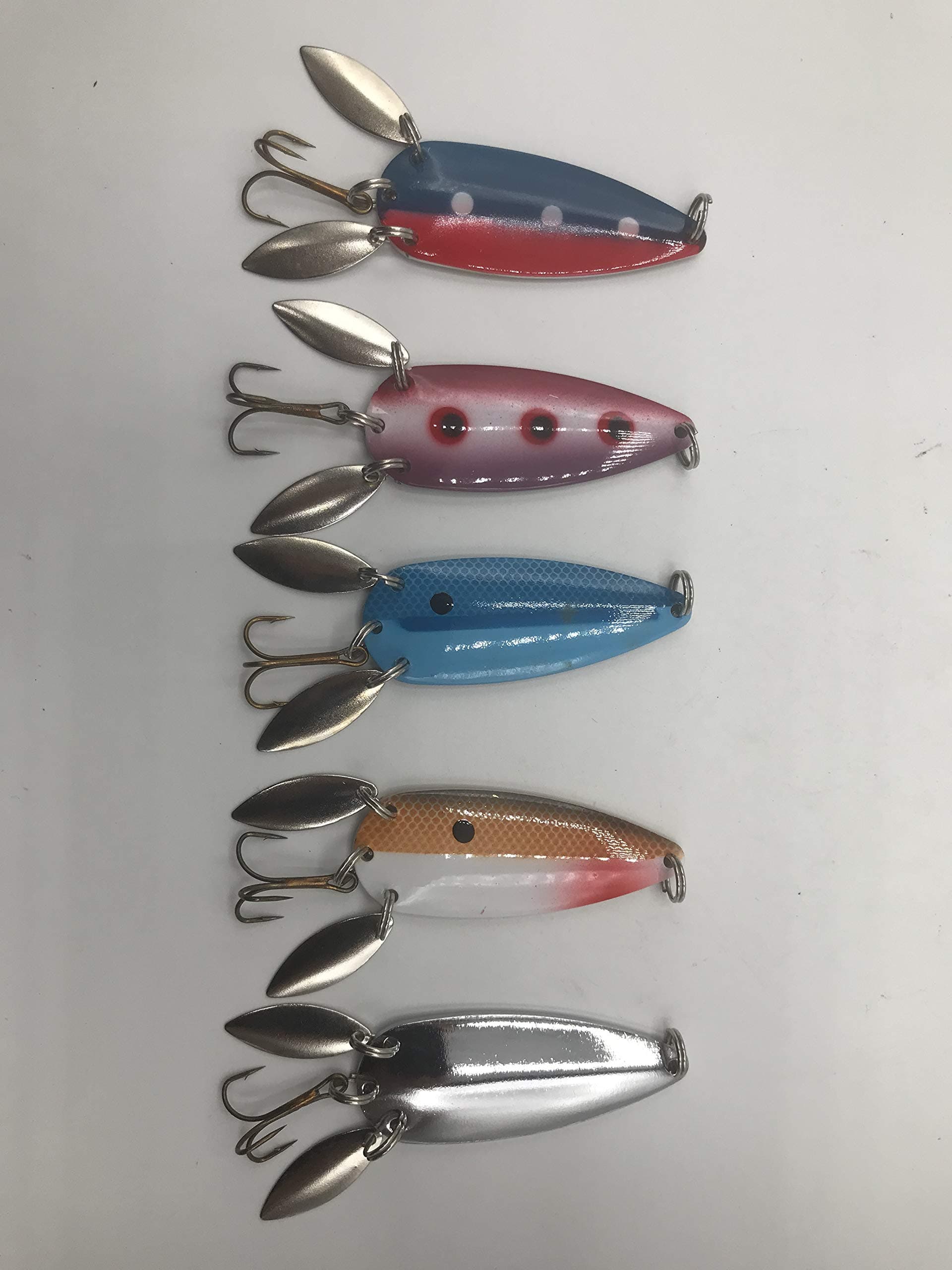 Akuna [5GT10] 3" Trolling Spoon Fishing Lure for Northern Pike, Salmon, Walle.