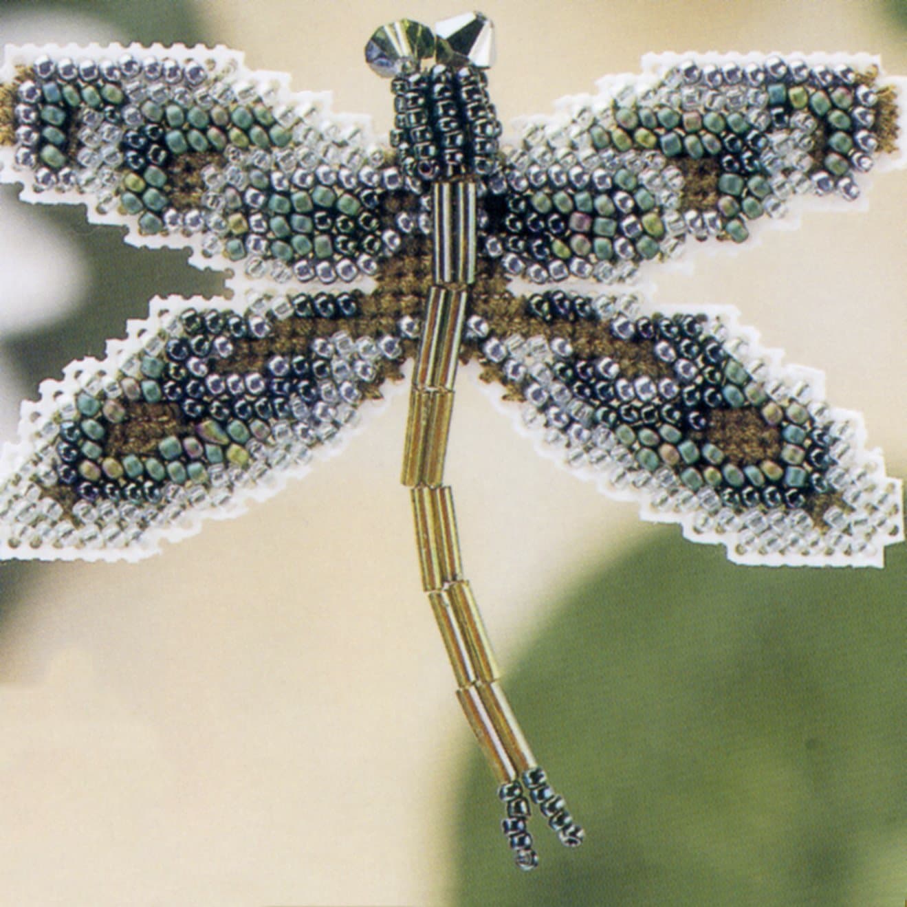 Willow Dragonfly Beaded Counted Cross Stitch Ornament Kit Mill Hill 2000 Spring Bouquet MHDF6